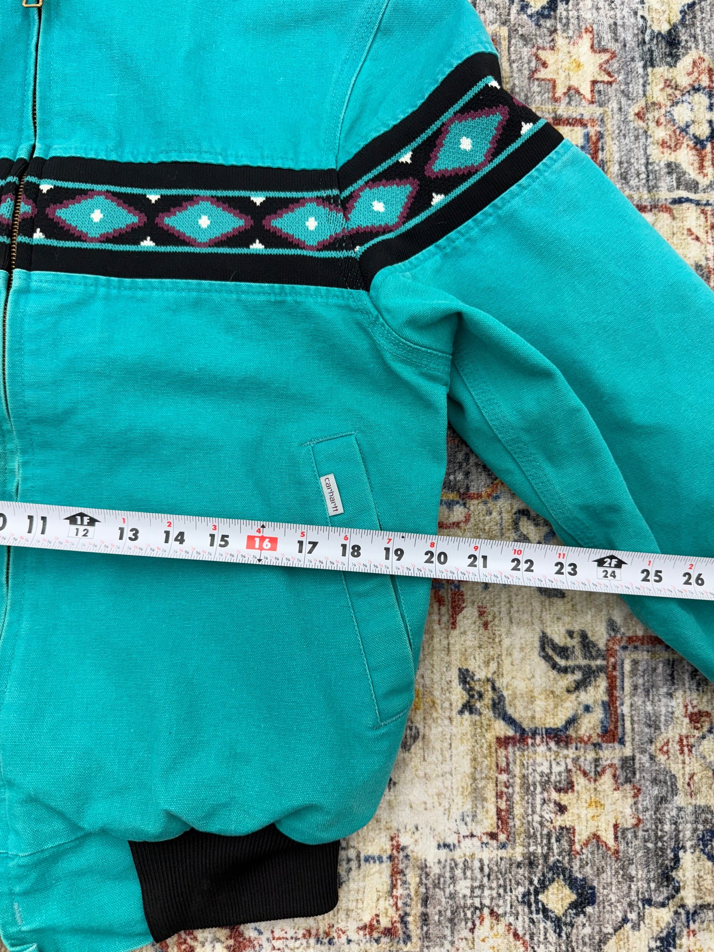 Vtg Carhartt Jacket Mens M/L Aztec