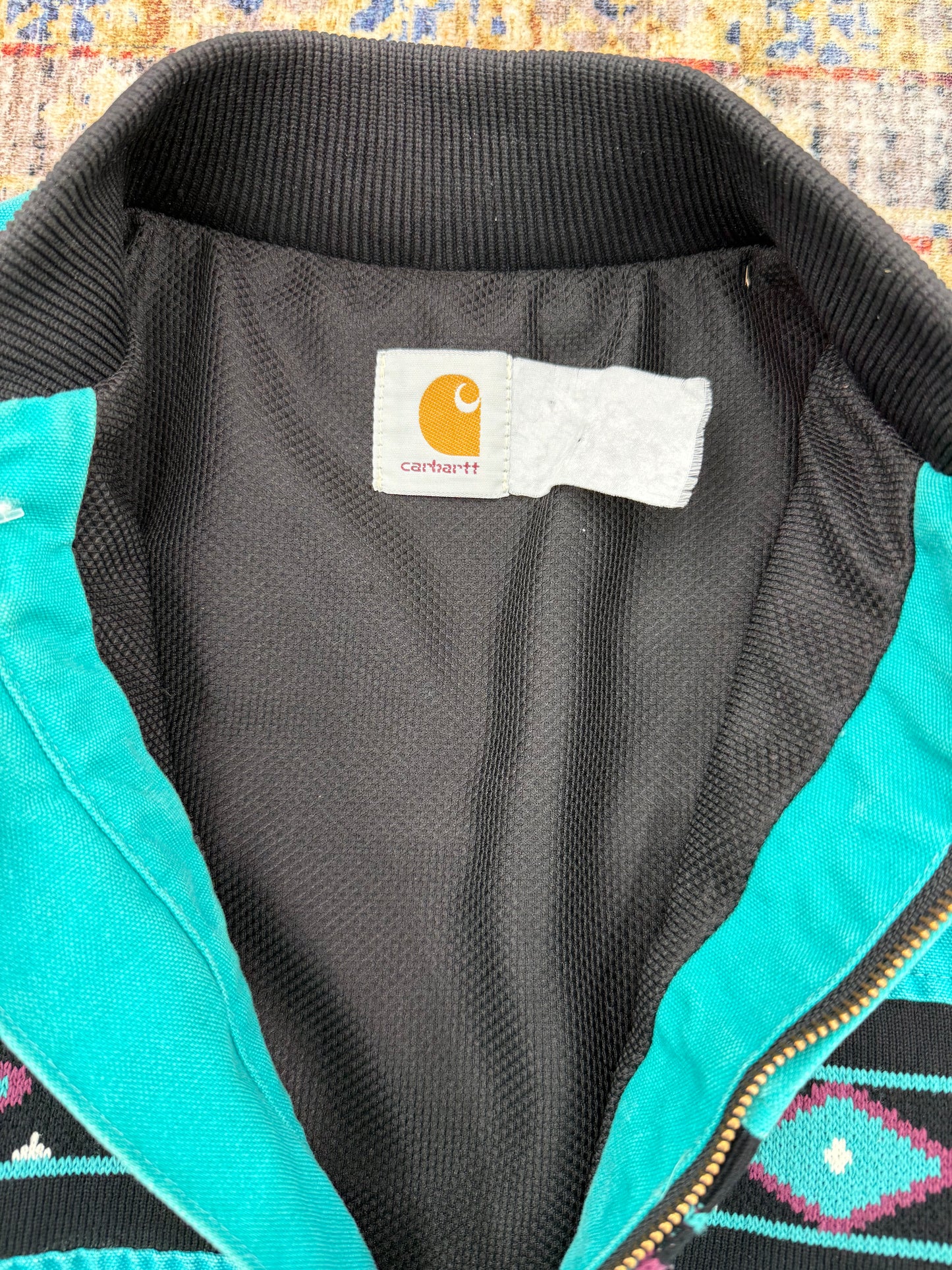 Vtg Carhartt Jacket Mens M/L Aztec