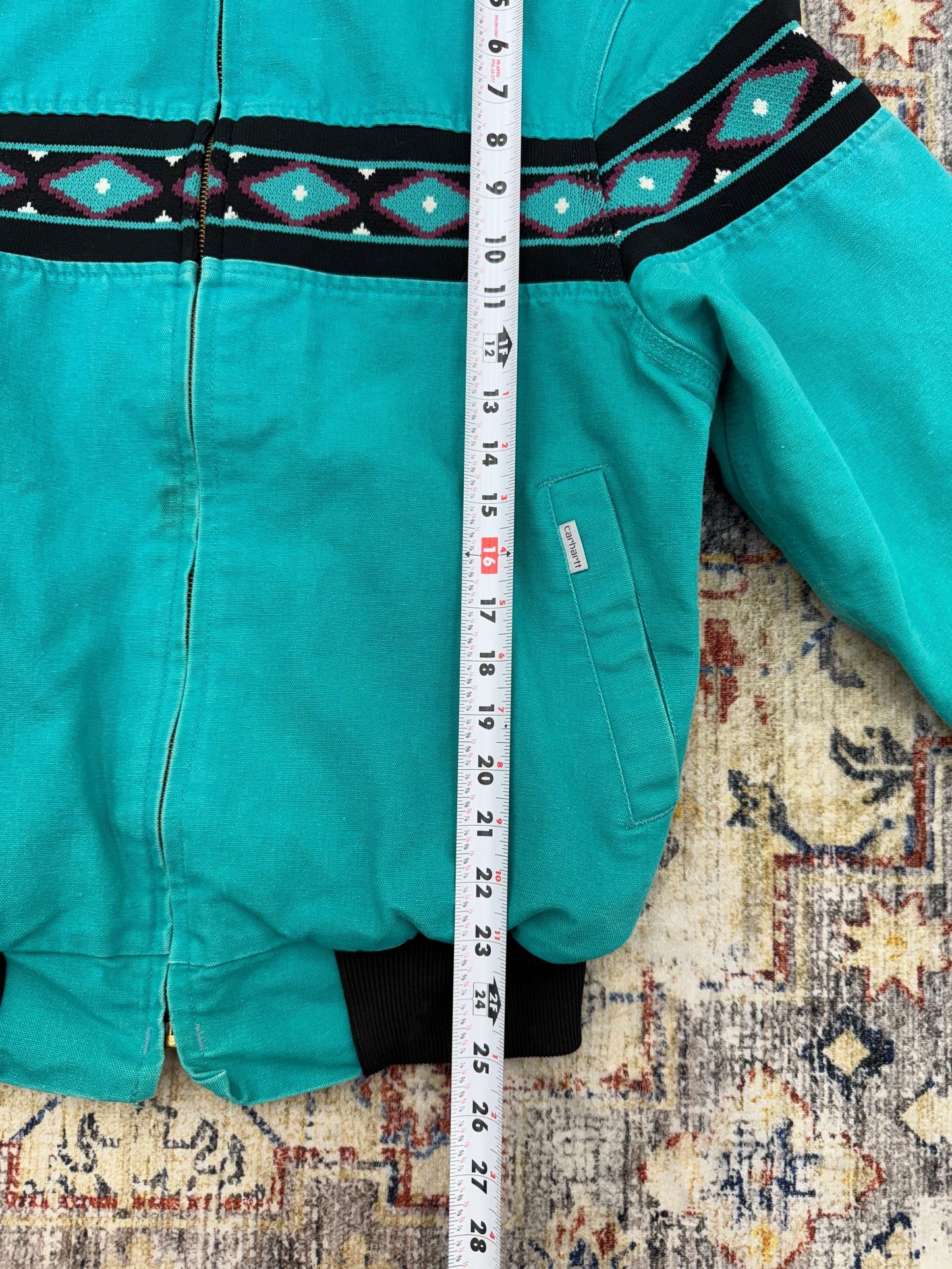 Vtg Carhartt Jacket Mens M/L Aztec