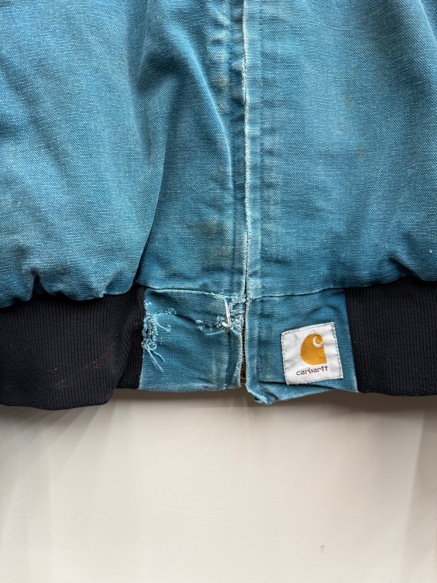 Vintage 90s Carhartt Santa Fe Jacket β Teal Aztec Western Style β Size L π΅π₯