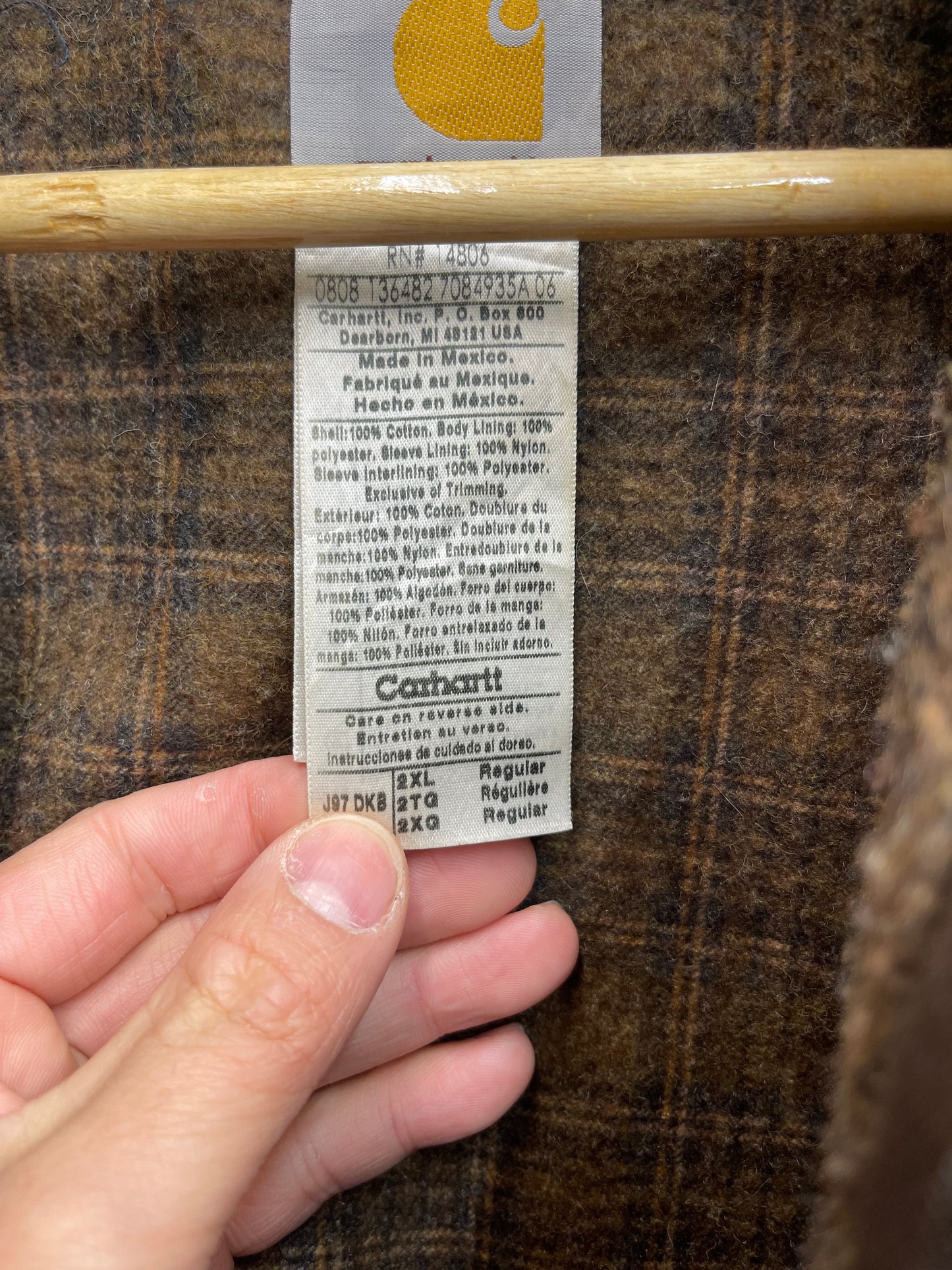 Carhartt Detroit Jacket – J97 DKB – Dark Brown – Blanket Lined Size 2XL ( Fit size XL)