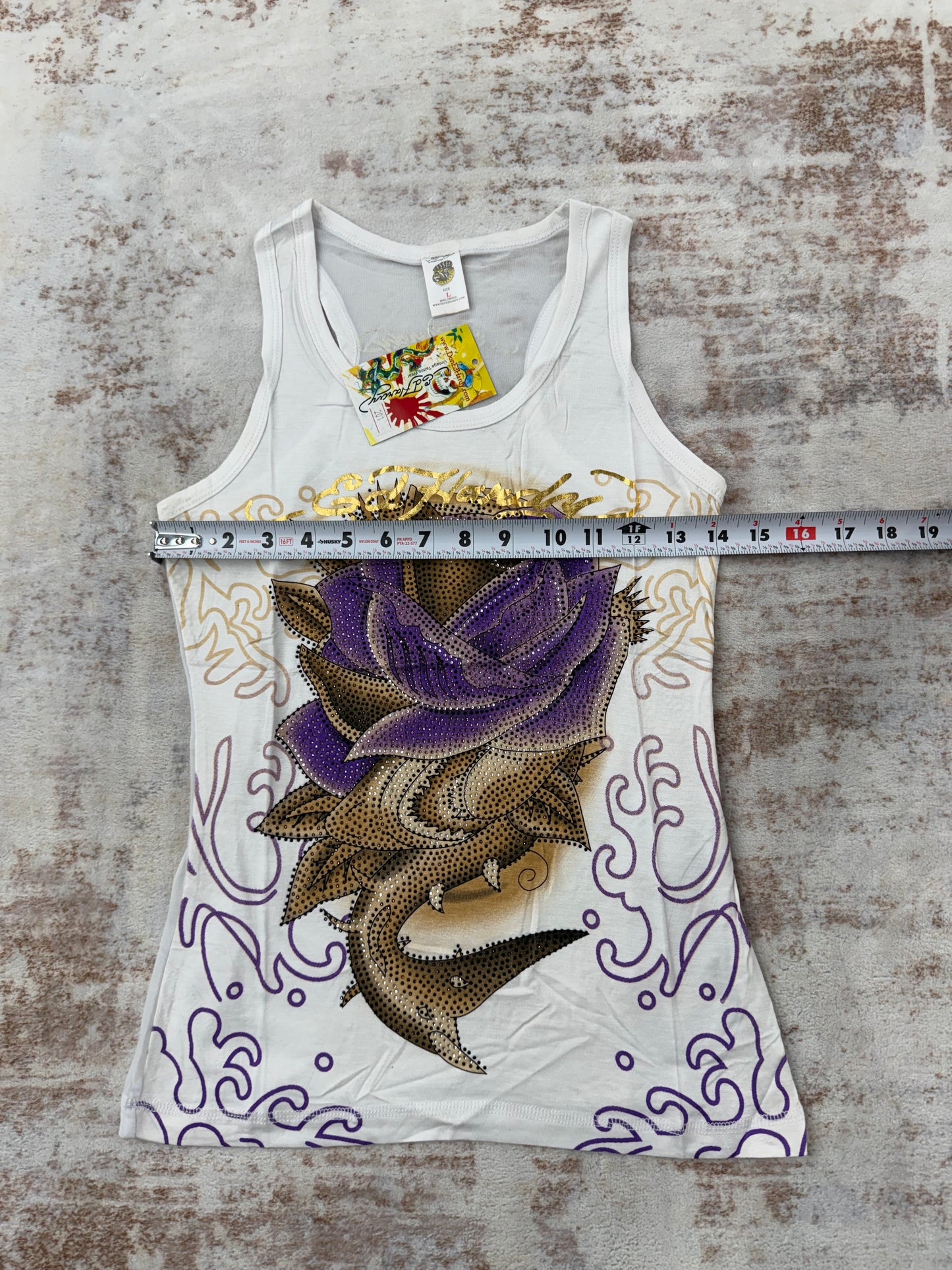 2000s Vintage Ed Hardy by Christian Audigier Tank Tops size L