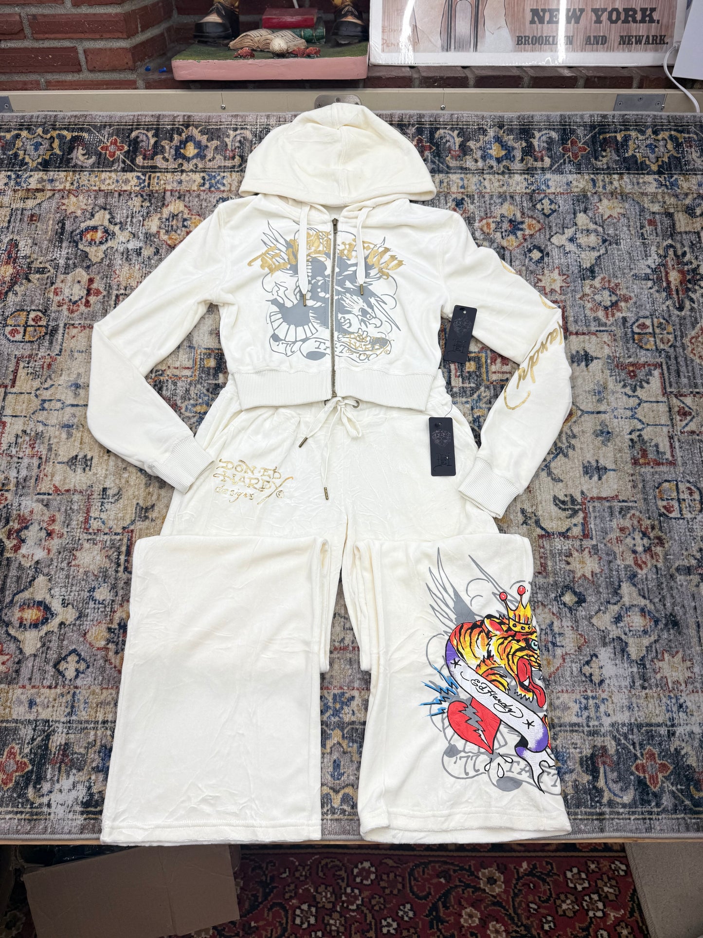Y2k Ed Hardy Velour Tracksuit – Limited Edition (new)