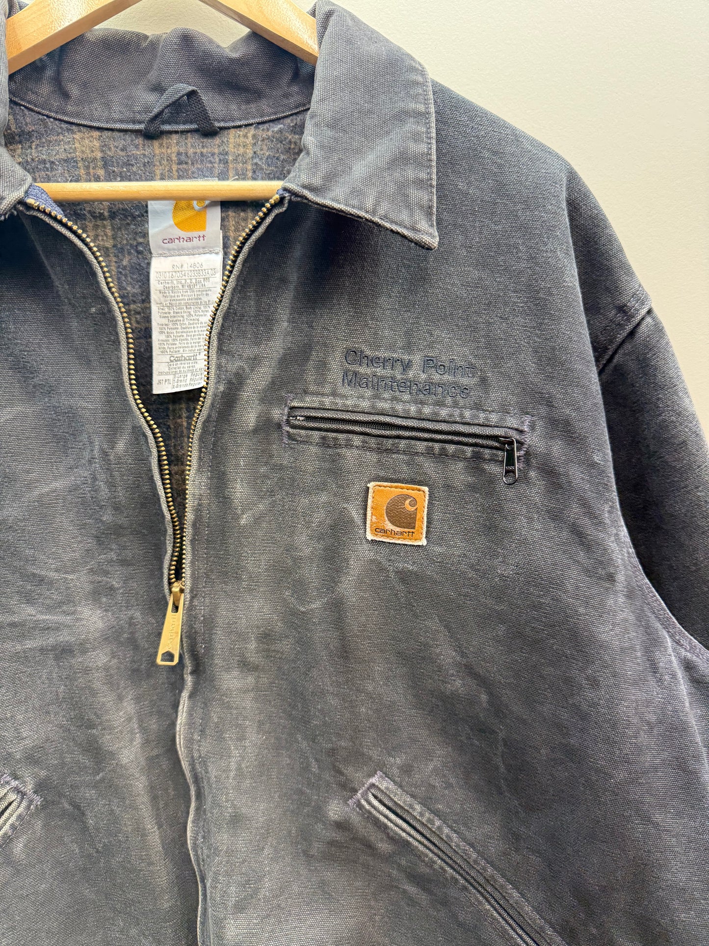 Vintage Carhartt Detroit Jacket J97 PTL Petrol – Size XL (Fits L)