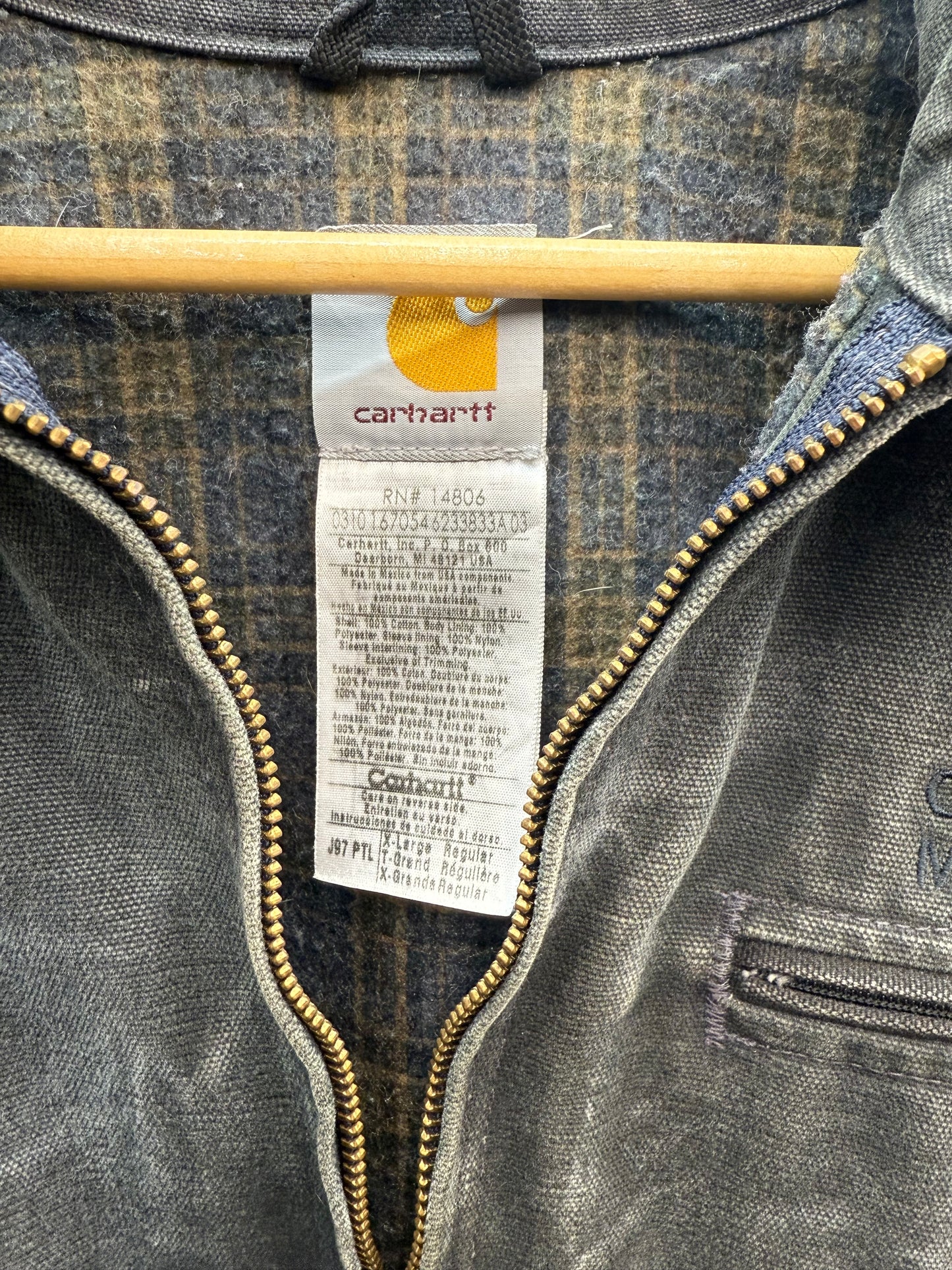 Vintage Carhartt Detroit Jacket J97 PTL Petrol – Size XL (Fits L)