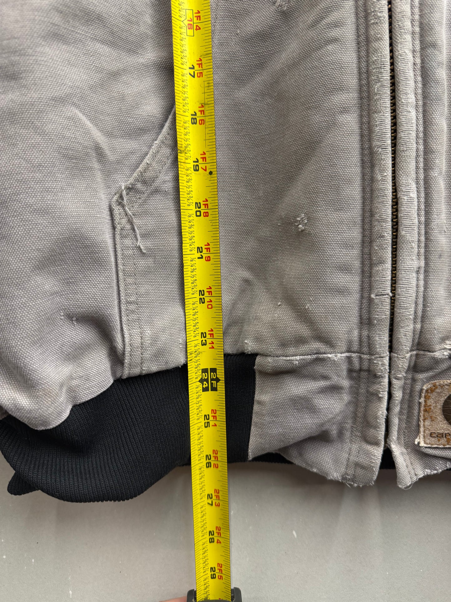 Vtg 90s Carhartt Aztec Hooded Jacket L Distressed Workwear Southwestern