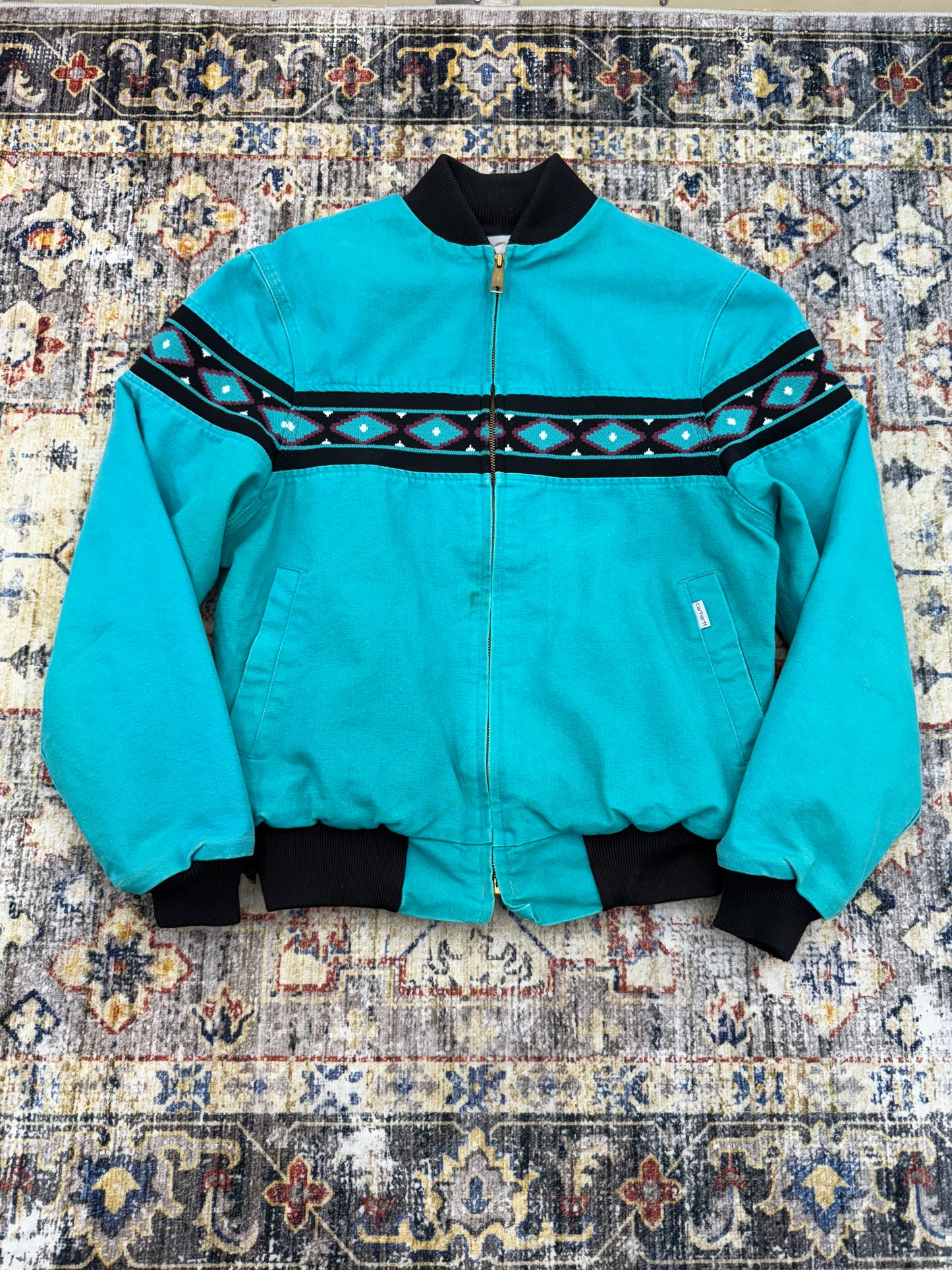 Vtg Carhartt Jacket Mens M/L Aztec