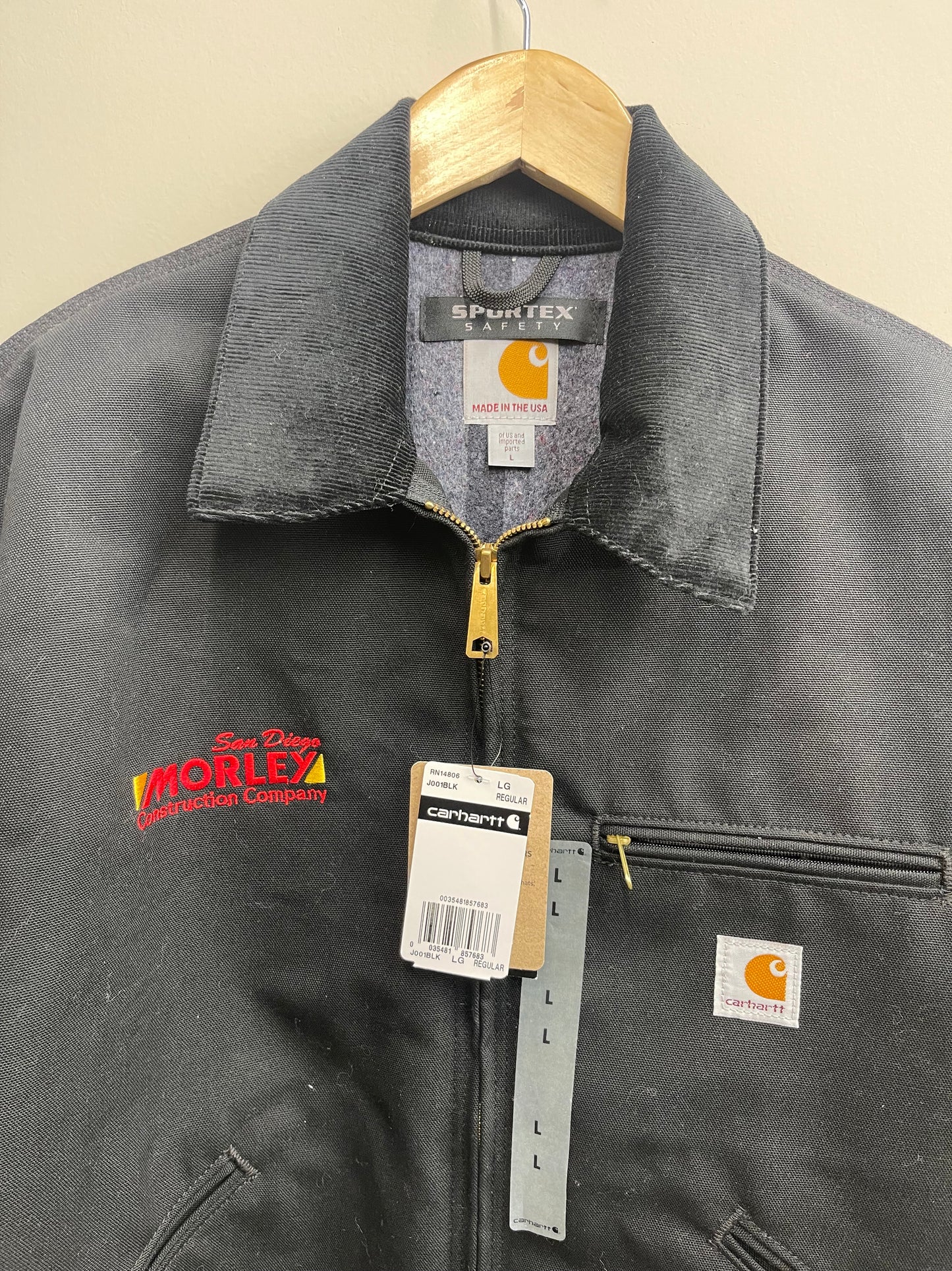 Carhartt Blanket Lined Work Jacket – Black – Made in USA – Size L (NEW)