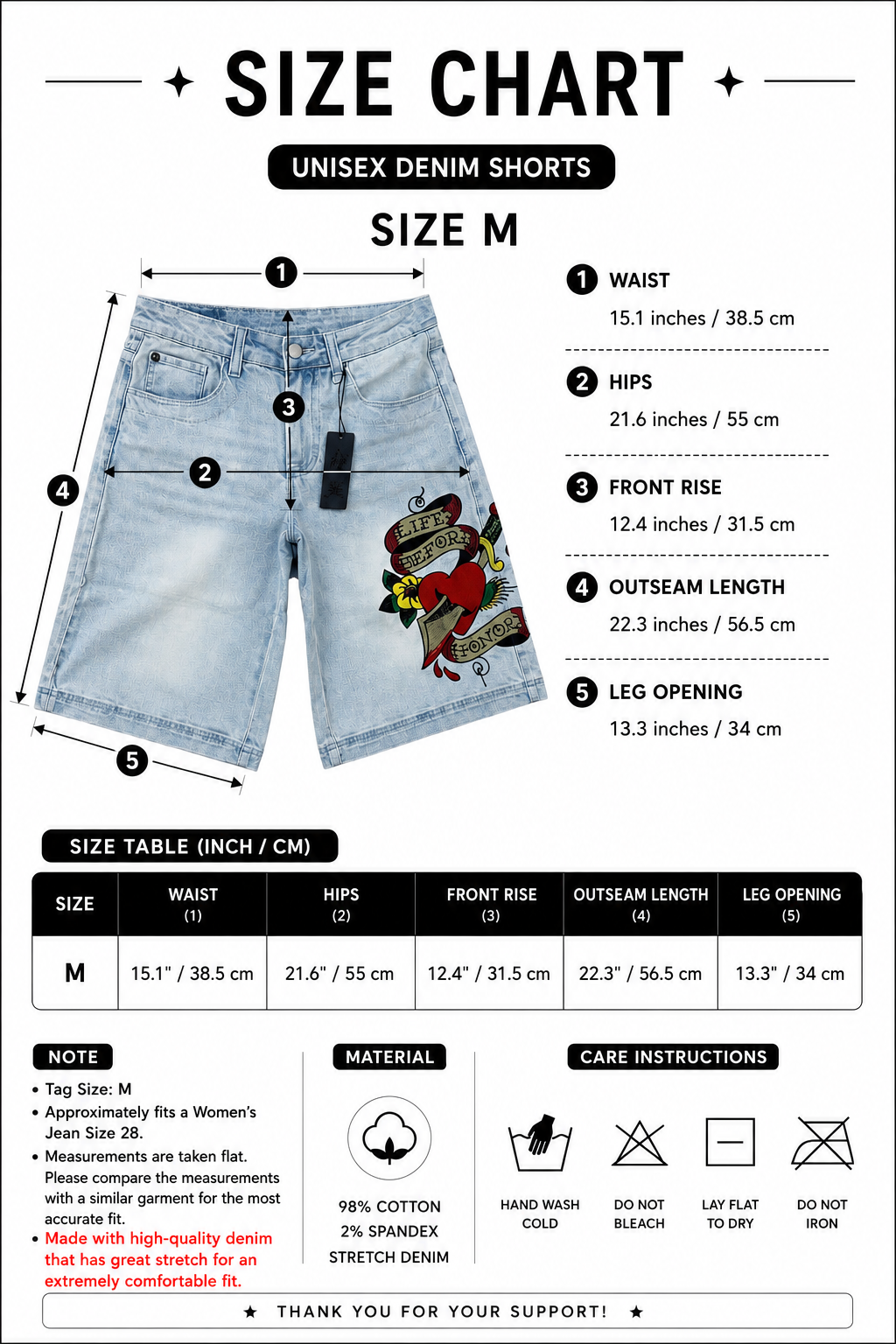 Ed Hardy women’s Baggy Denim jeans shorts • Y2K Style • Size S/M