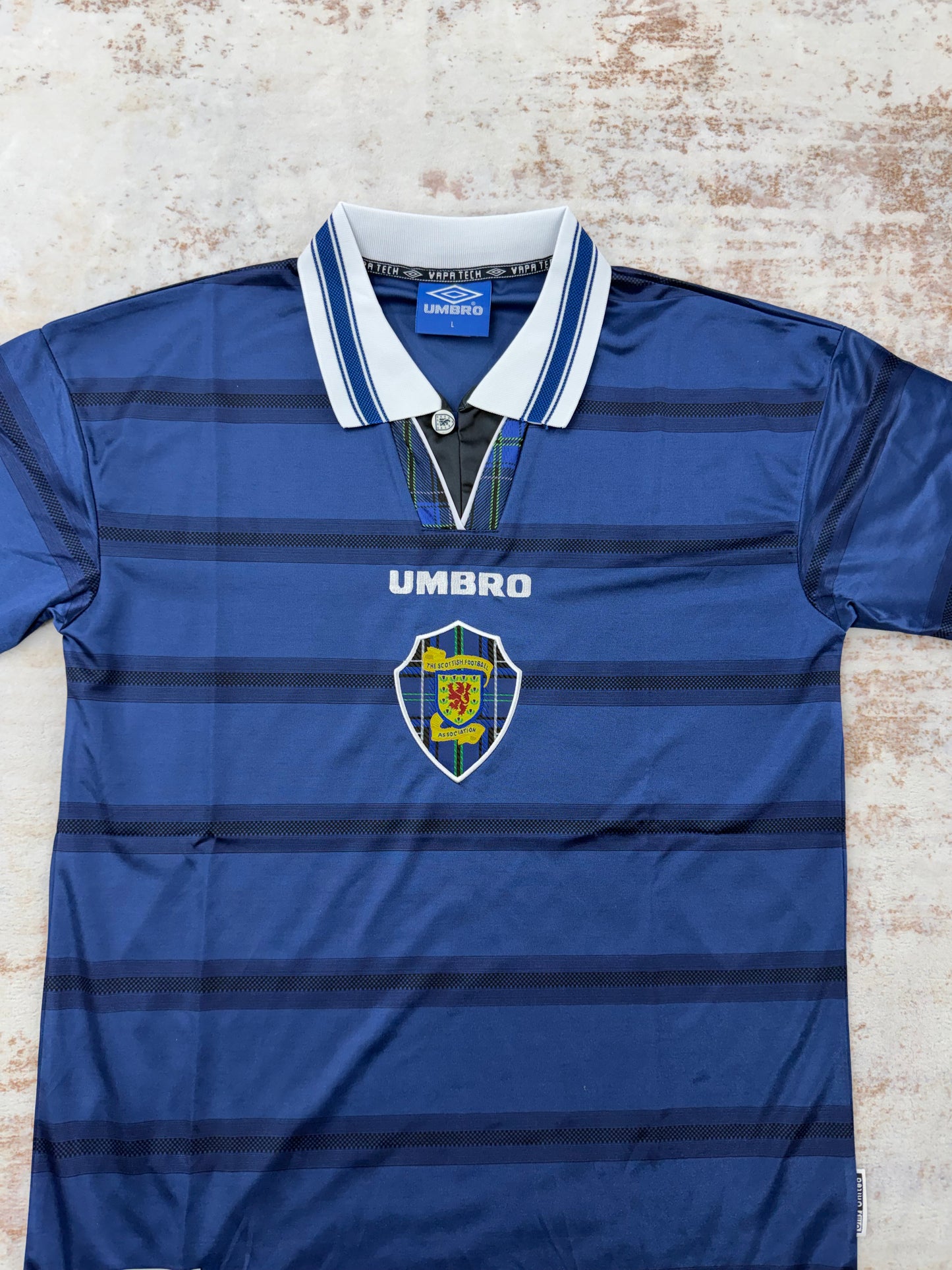 vintage SCOTLAND 1998/2000 HOME FOOTBALL SHIRT UMBRO SIZE L