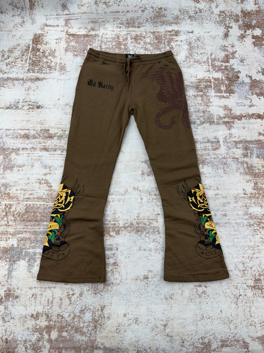 Y2k Men ED hardy bootcut sweatpants  size ( M/L) USE