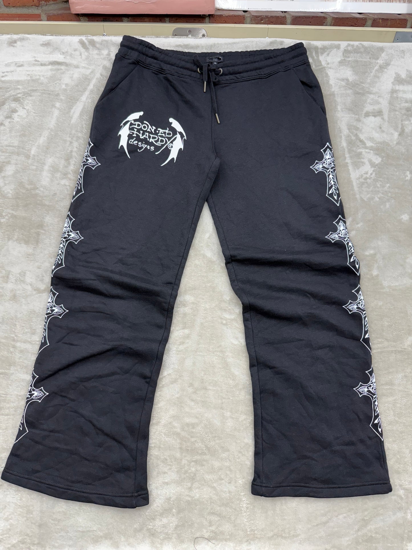 Y2k ED hardy sweatpants womens size ( XL ) USE