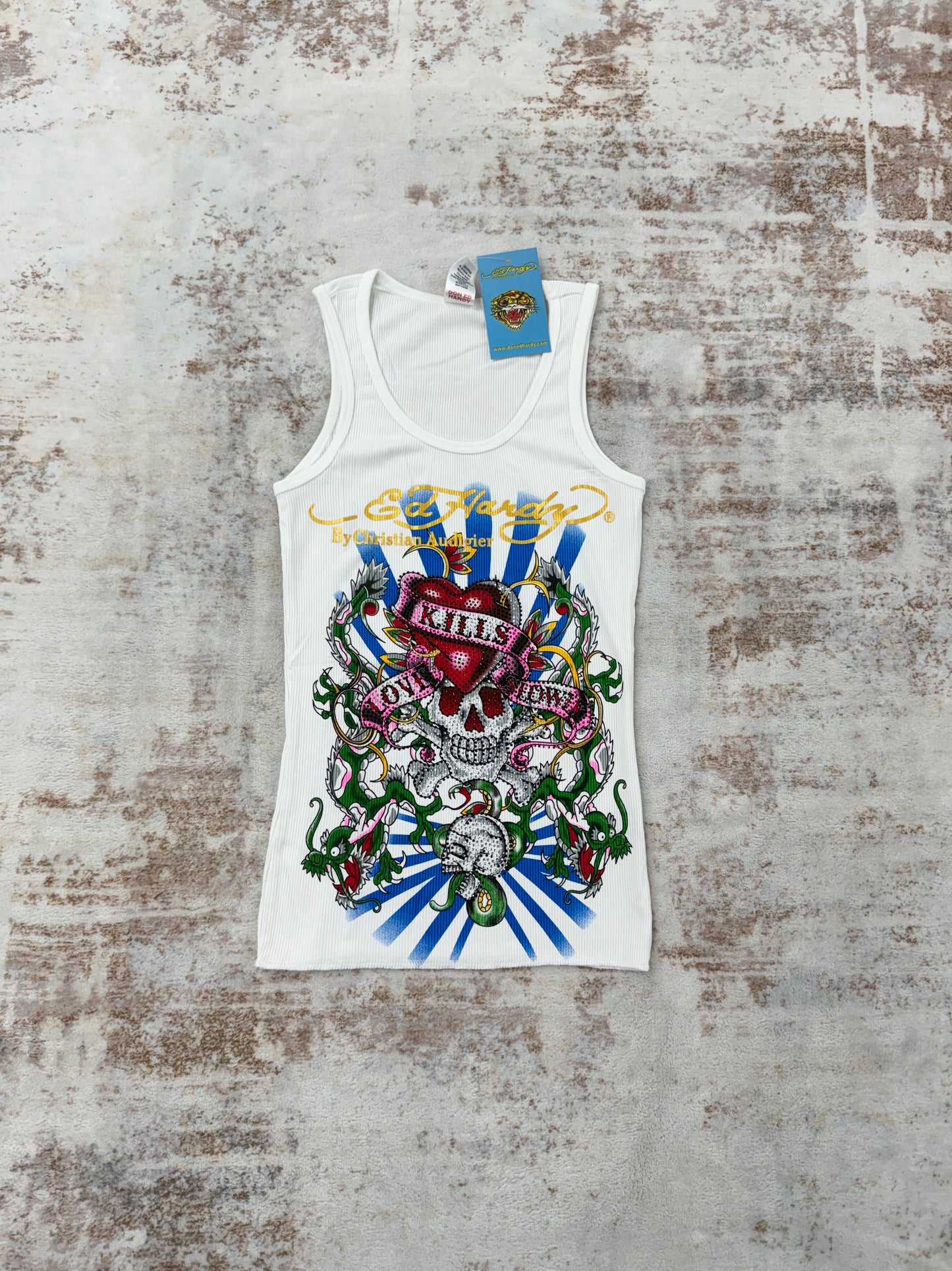 2000s Vintage Ed Hardy by Christian Audigier Tank Tops