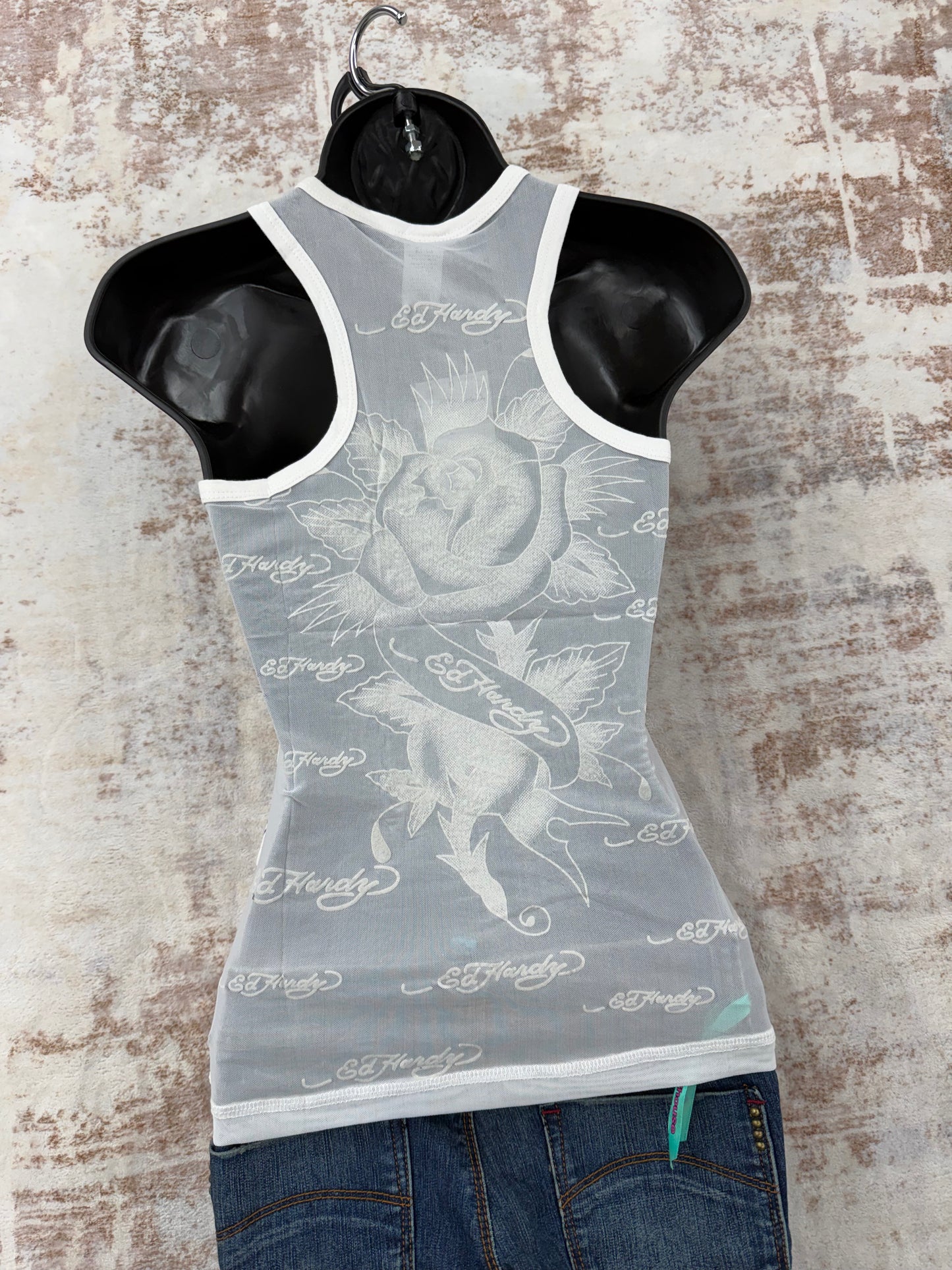 2000s Vintage Ed Hardy by Christian Audigier Tank Tops size L