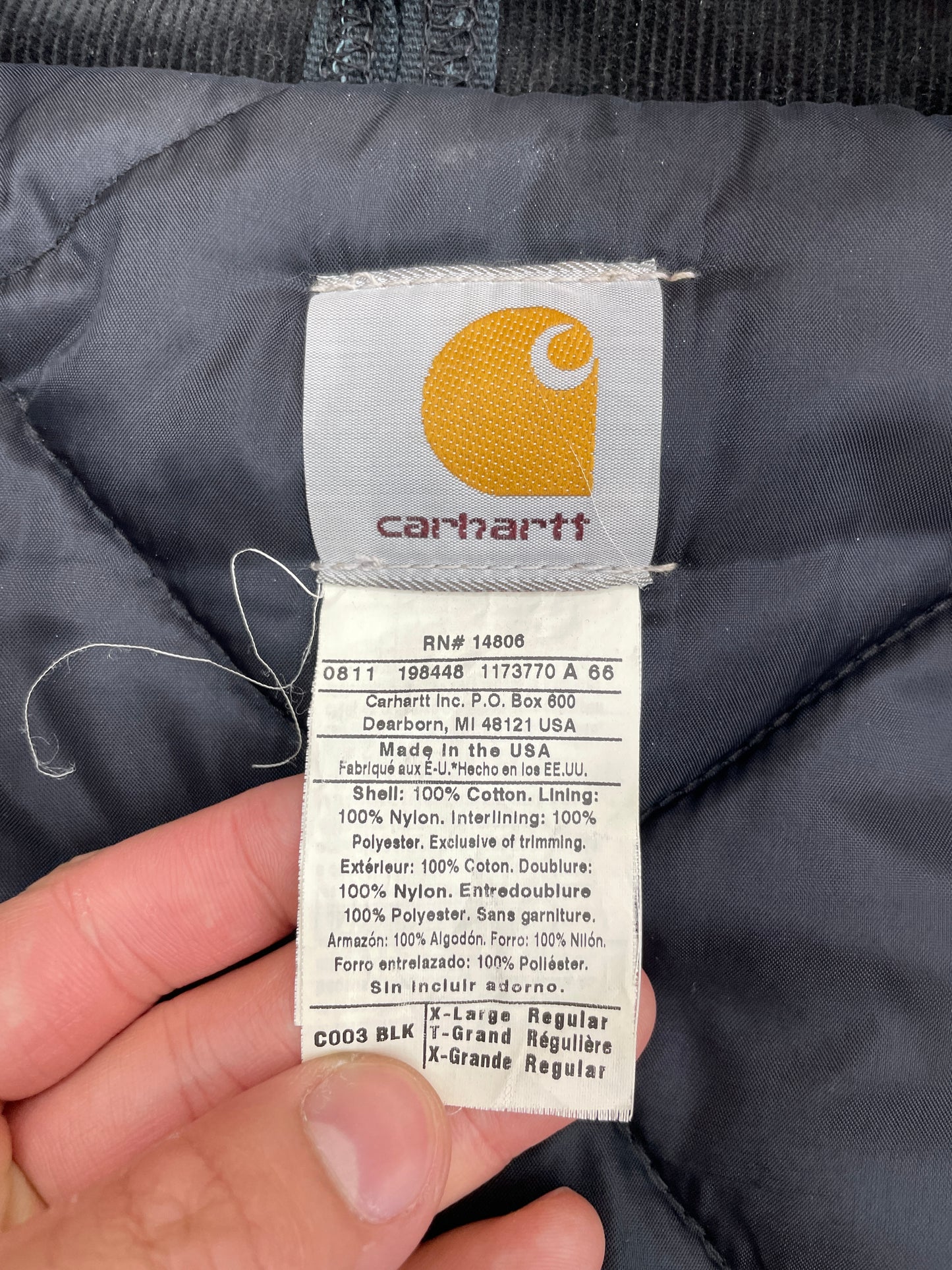 Carhartt jacket size XL