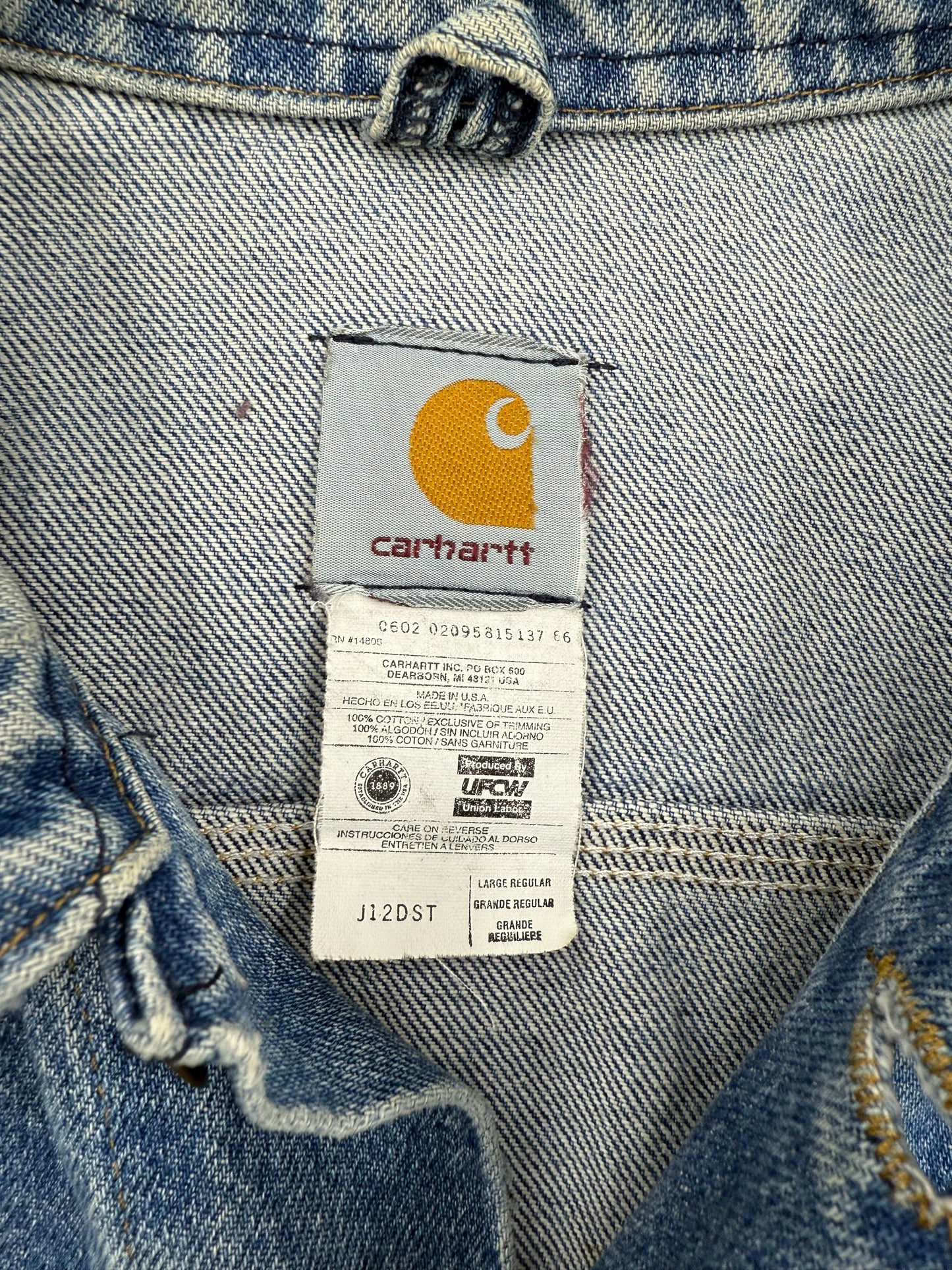 Vtg Carhartt Jacket Mens L