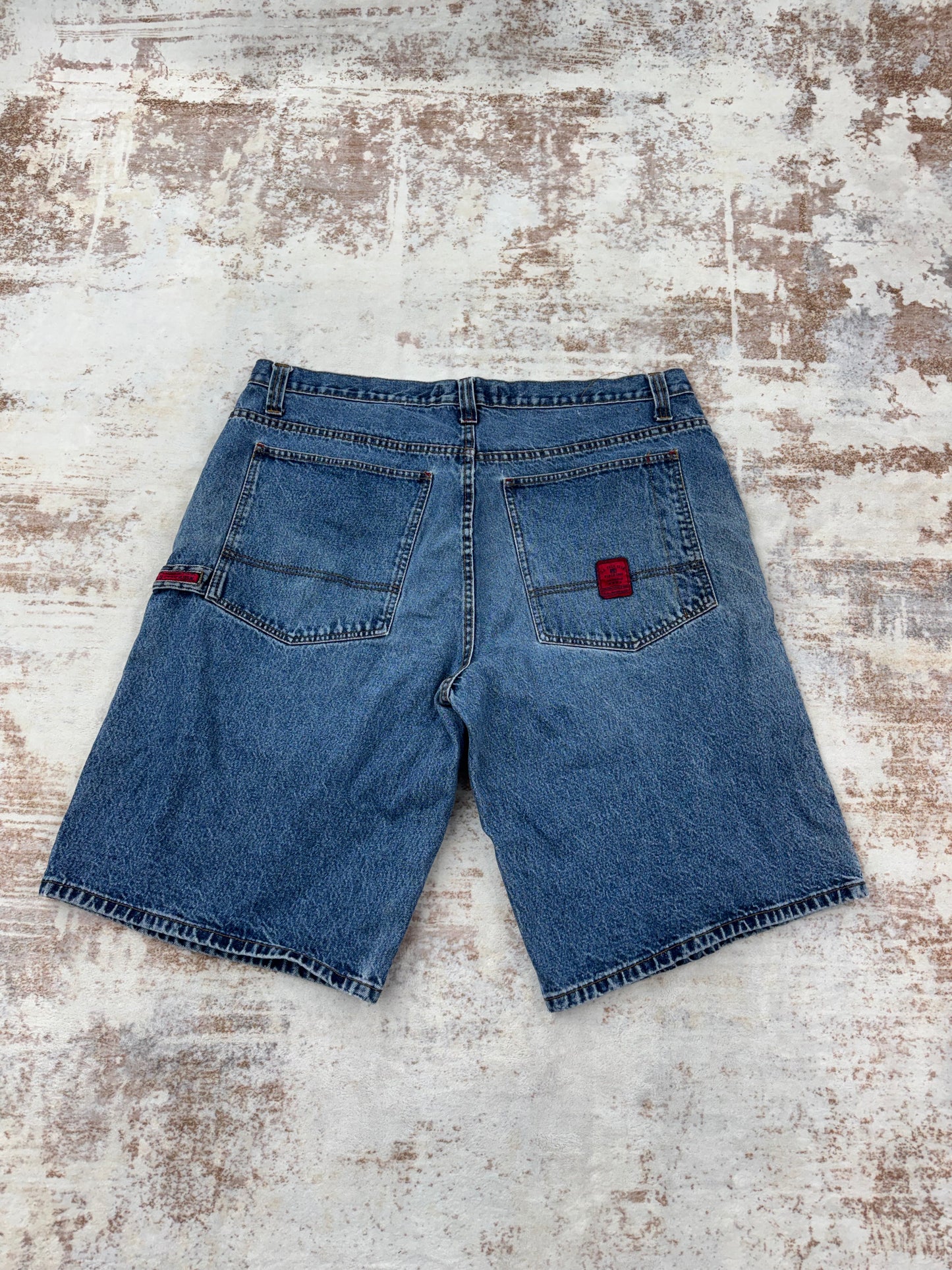 . US Polo ASSN Shorts Mens 40 Blue Denim Jorts Baggy Y2K Skater Carpenter Hip Hop