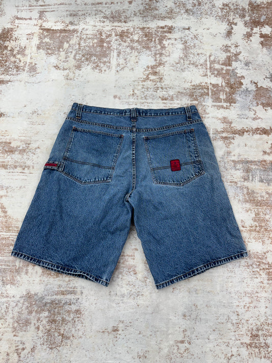 . US Polo ASSN Shorts Mens 40 Blue Denim Jorts Baggy Y2K Skater Carpenter Hip Hop