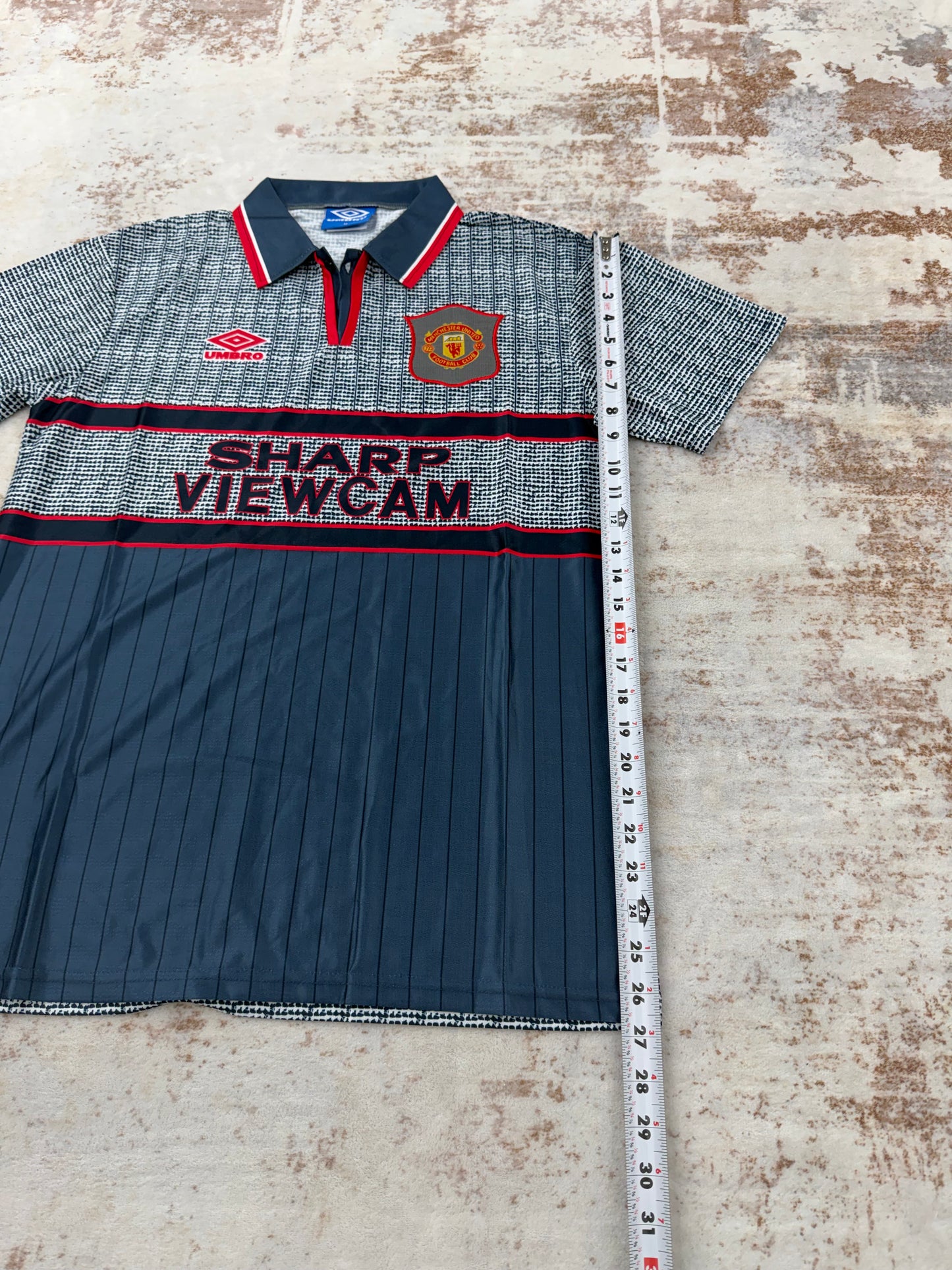 vintage Manchester United 1995/1996 Away Football Shirt Jersey Size M