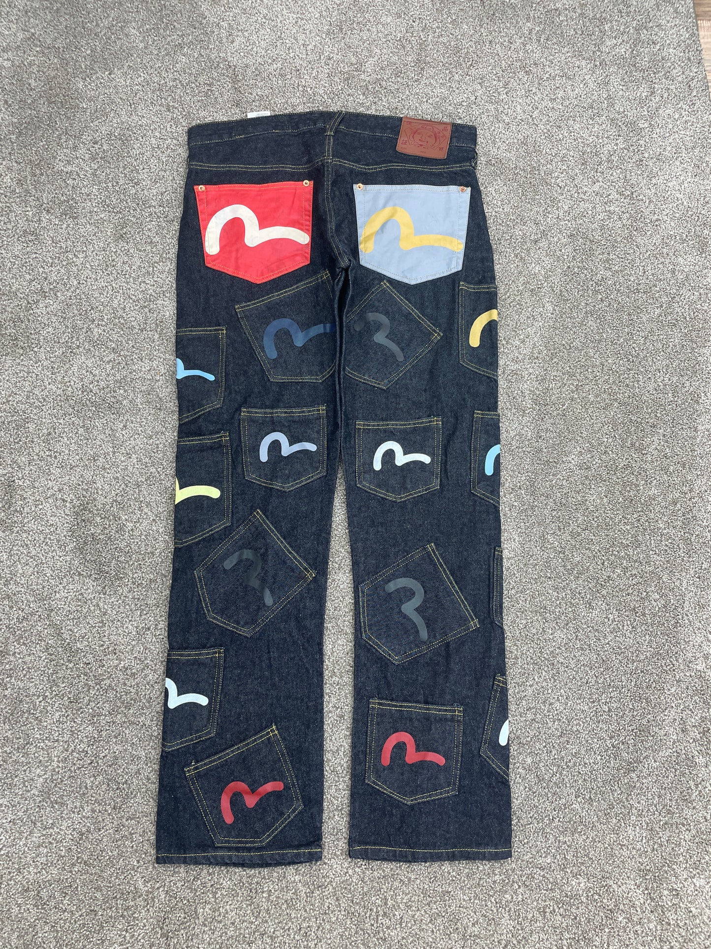 Y2k Evisu Raw Denim Relaxed fit MF Doom   36x30