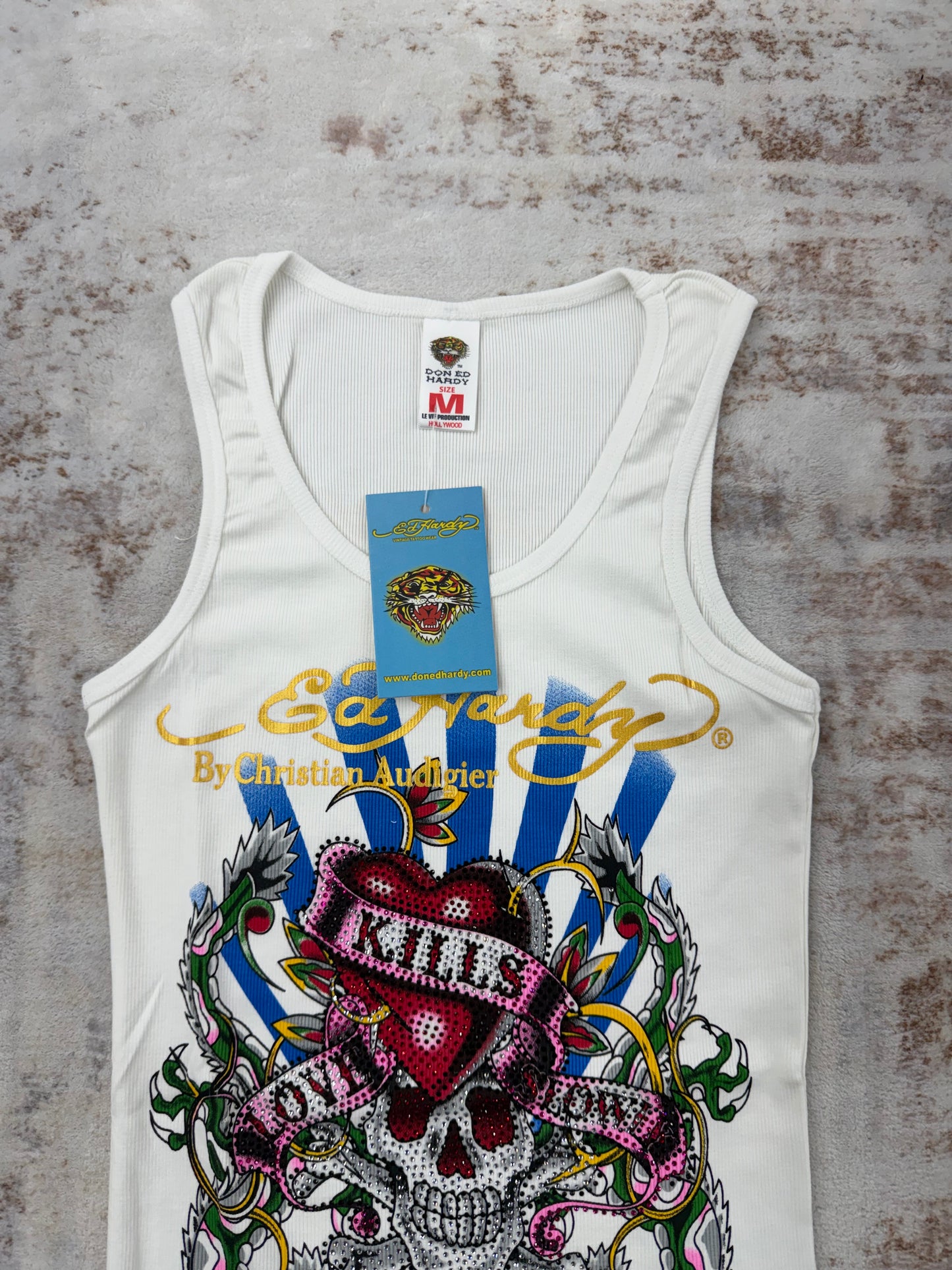 2000s Vintage Ed Hardy by Christian Audigier Tank Tops
