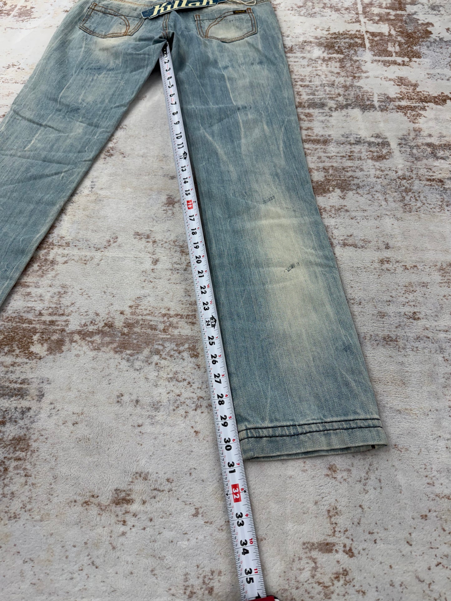 Vintage women’s 00s Y2K KILLAH jeans Tag S – fits ~W32/33 (check measurements)