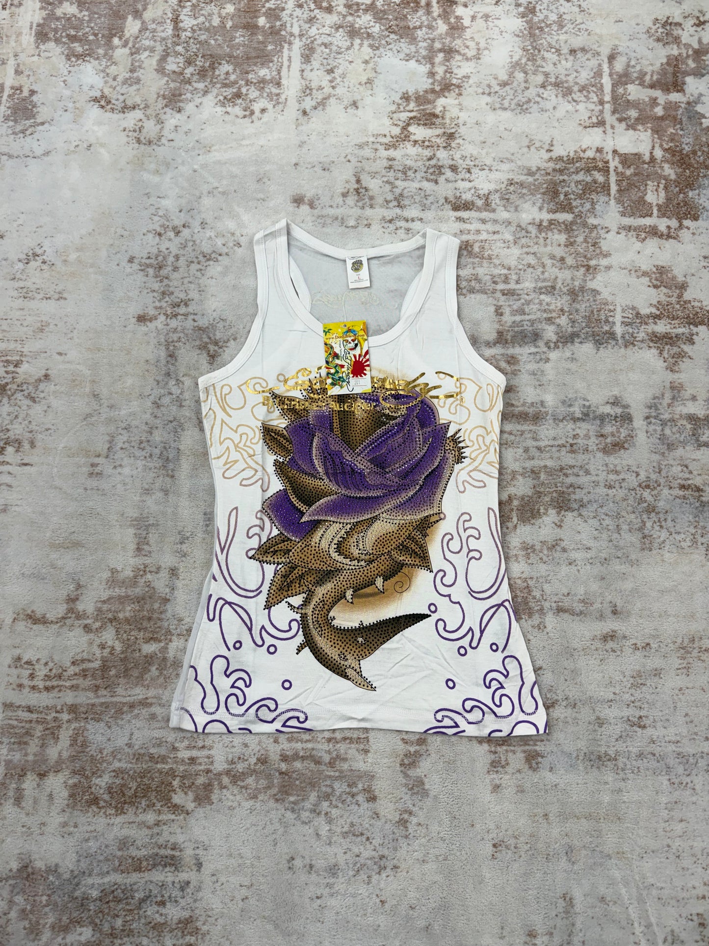 2000s Vintage Ed Hardy by Christian Audigier Tank Tops size L