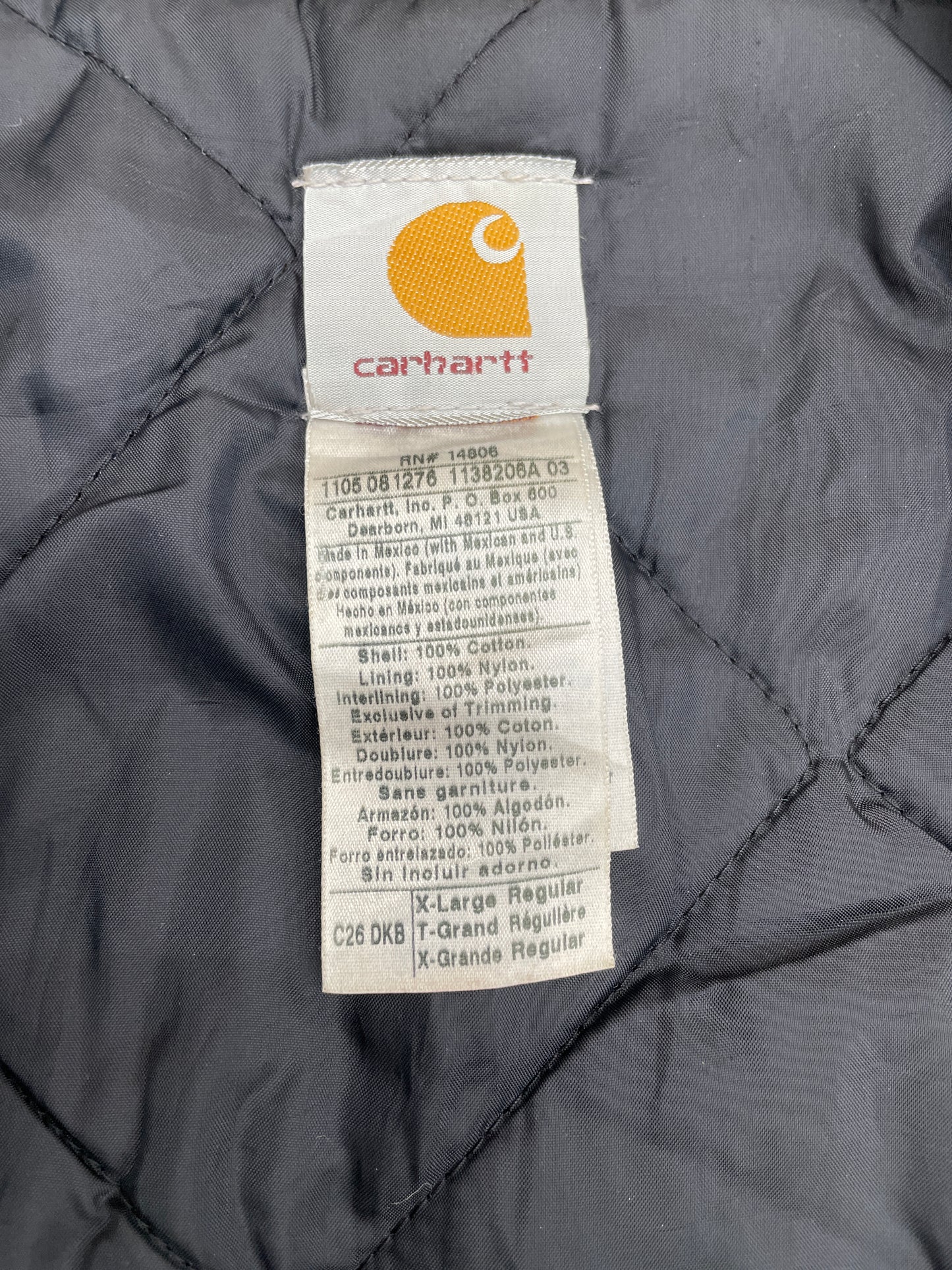 Carhartt jacket size X-Large