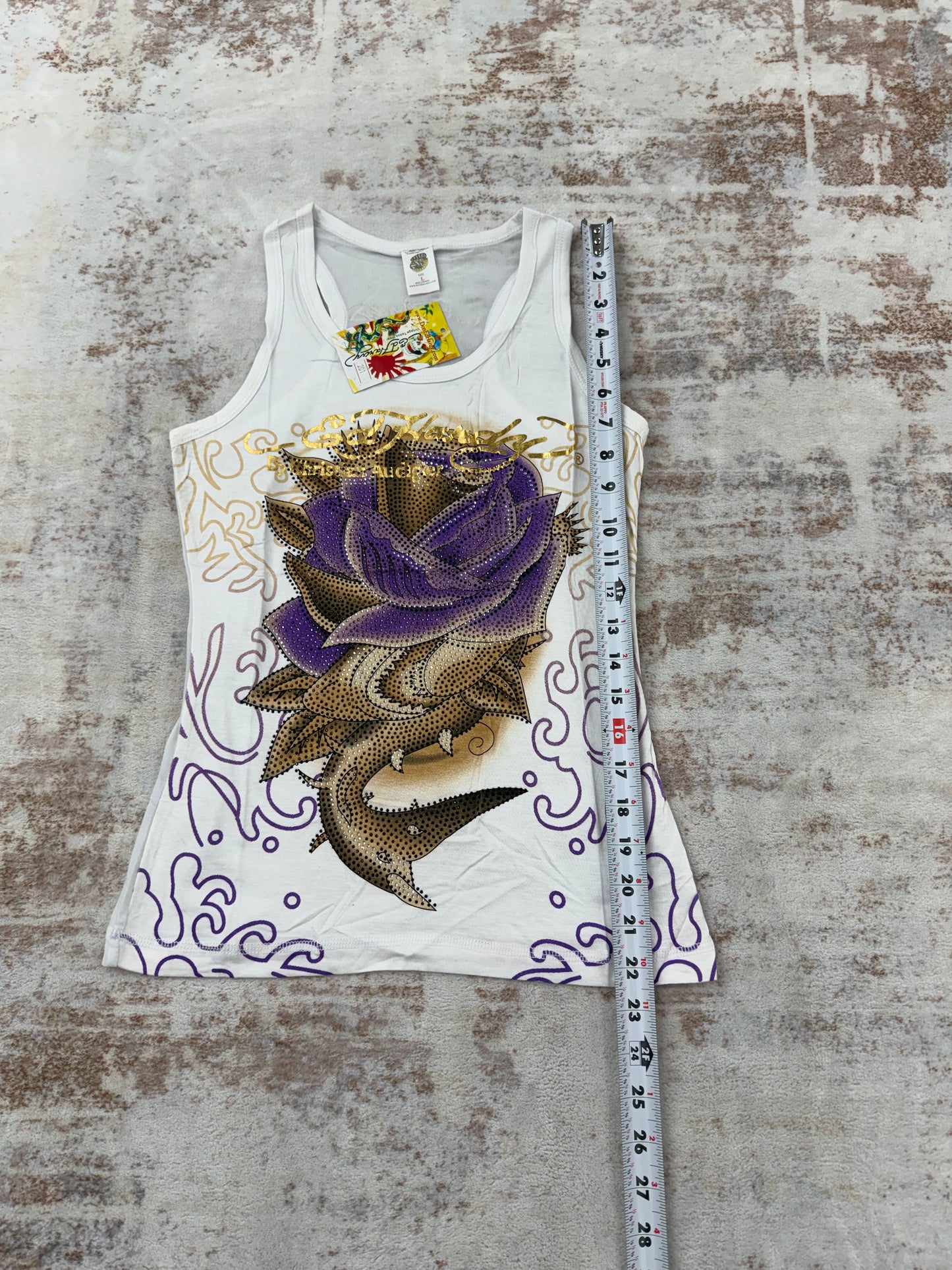 2000s Vintage Ed Hardy by Christian Audigier Tank Tops size L