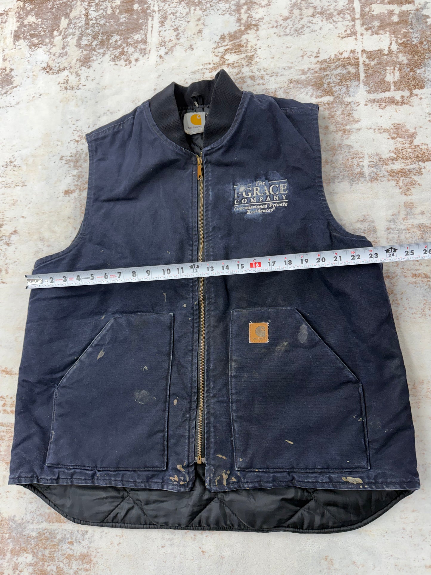 Vtg Carhartt Vest Mens Blue size XL