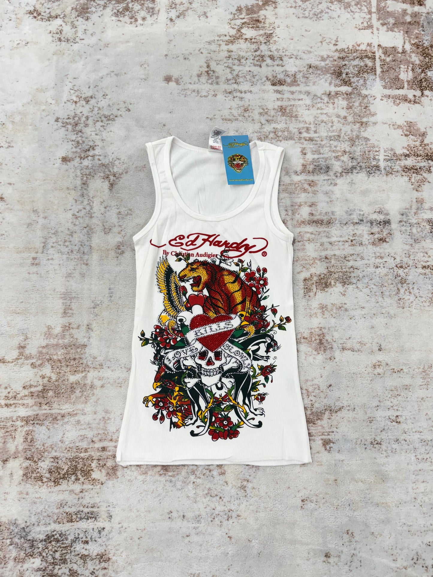 2000s Vintage Ed Hardy by Christian Audigier Tank Tops