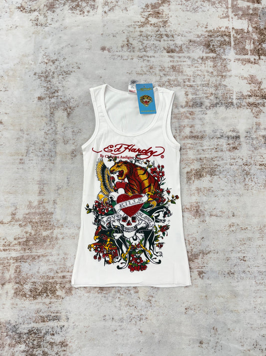 2000s Vintage Ed Hardy by Christian Audigier Tank Tops