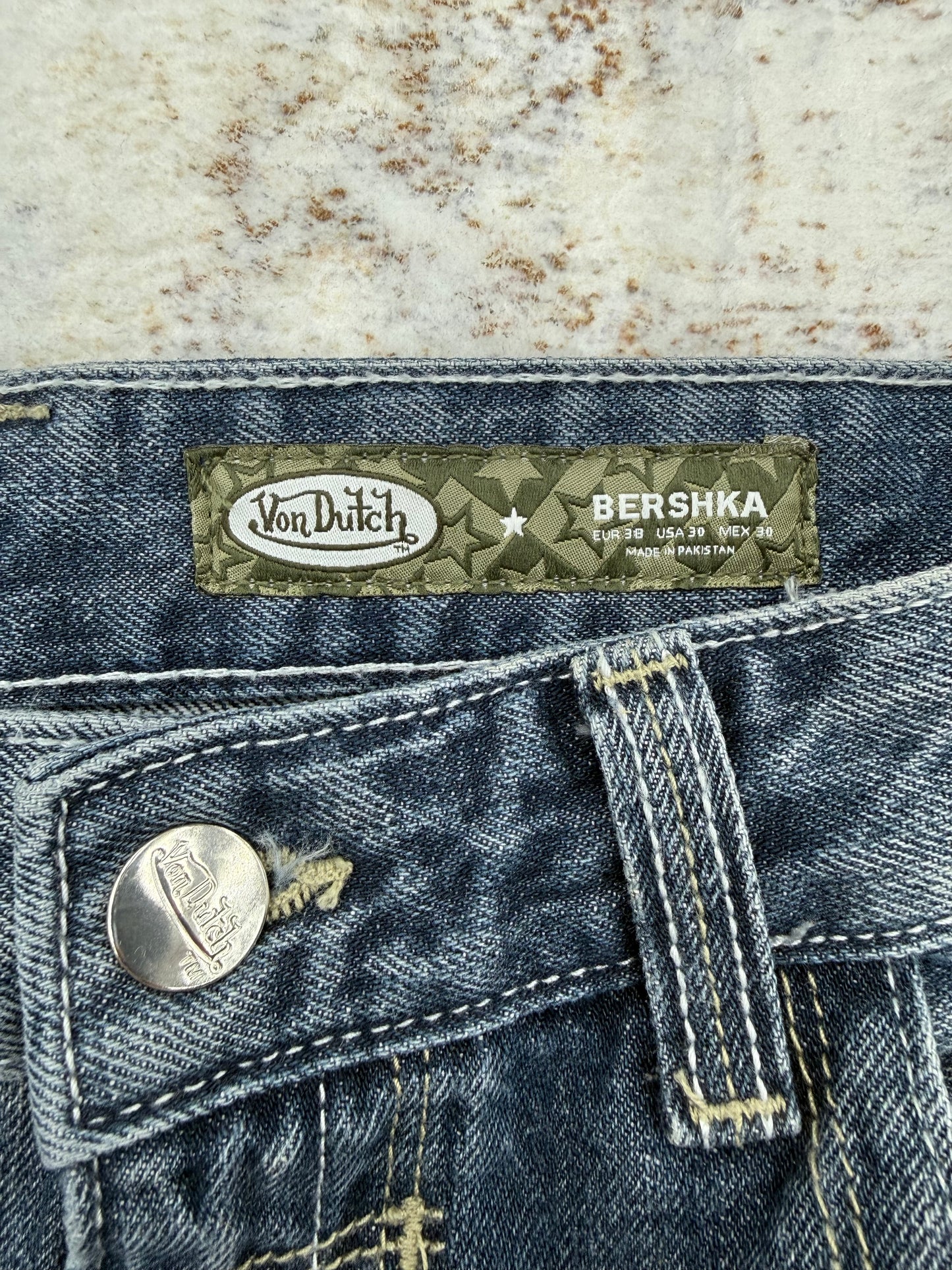 ( NEW ) von dutch × bershka supper baggy jeans size ( 29/30/31/32/34)