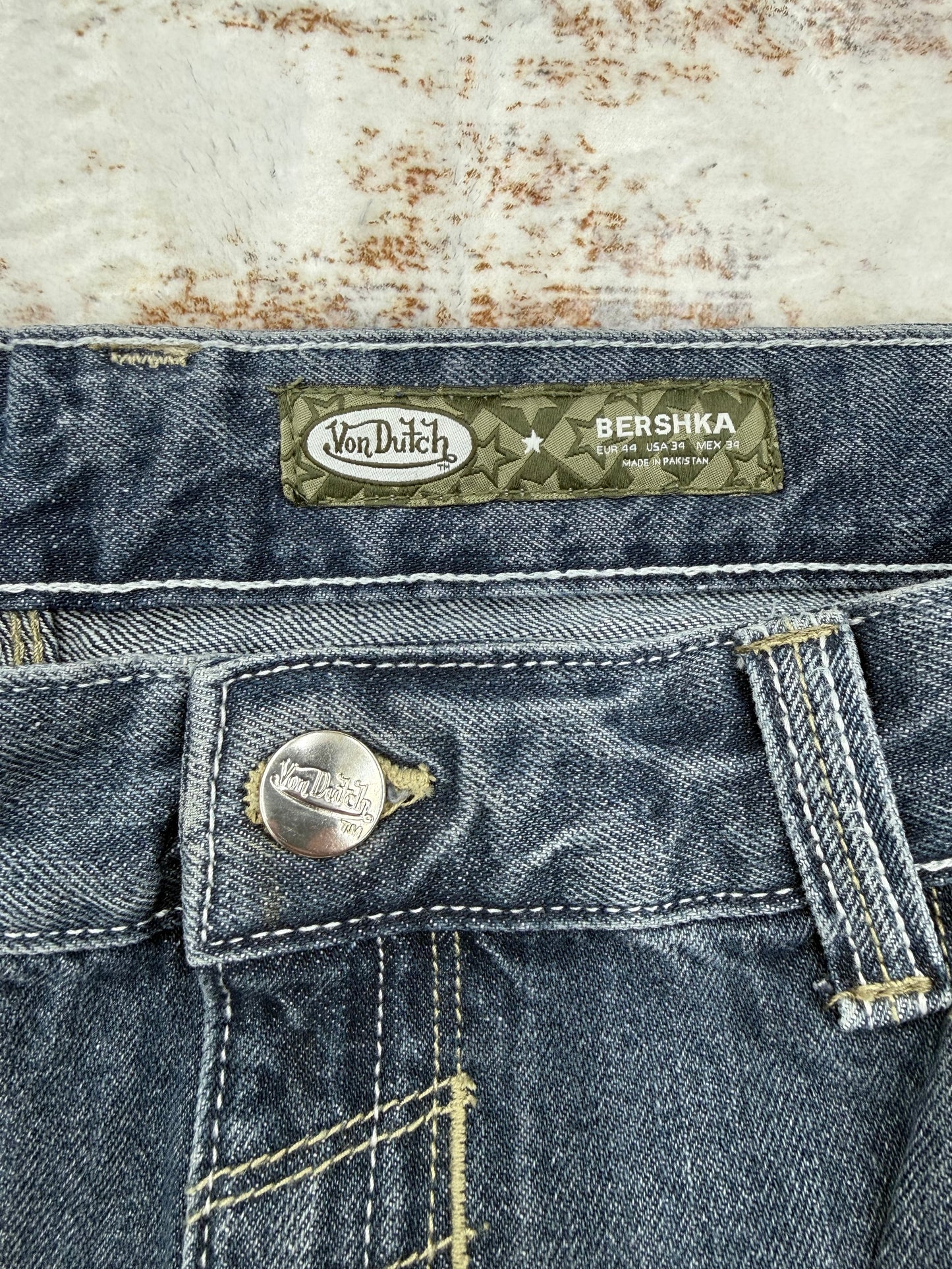 ( NEW ) von dutch × bershka supper baggy jeans size ( 29/30/31/32/34)