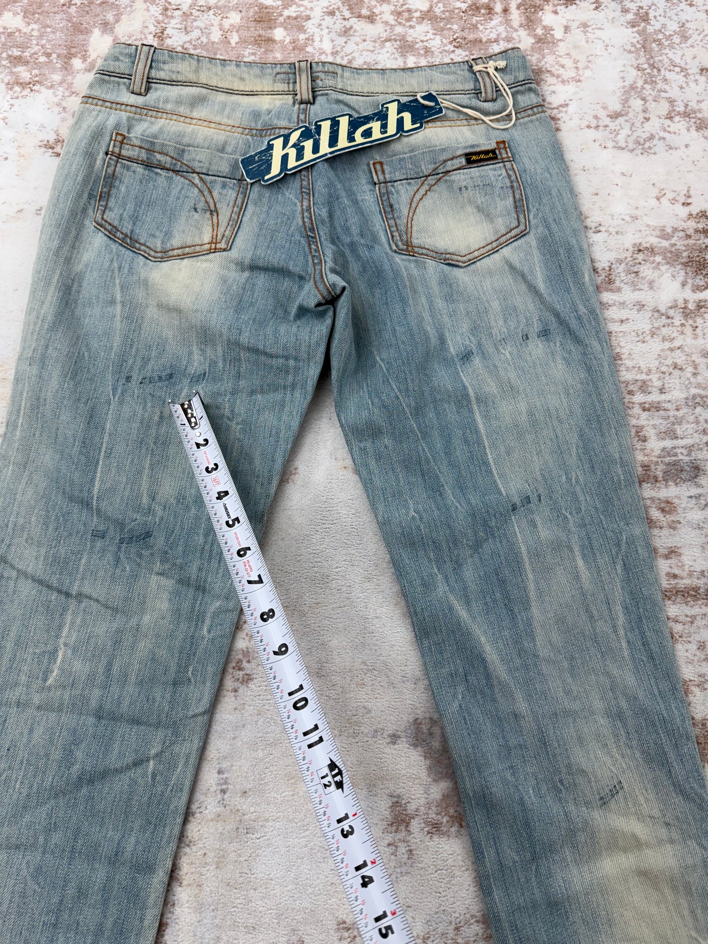 Vintage women’s 00s Y2K KILLAH jeans Tag S – fits ~W32/33 (check measurements)