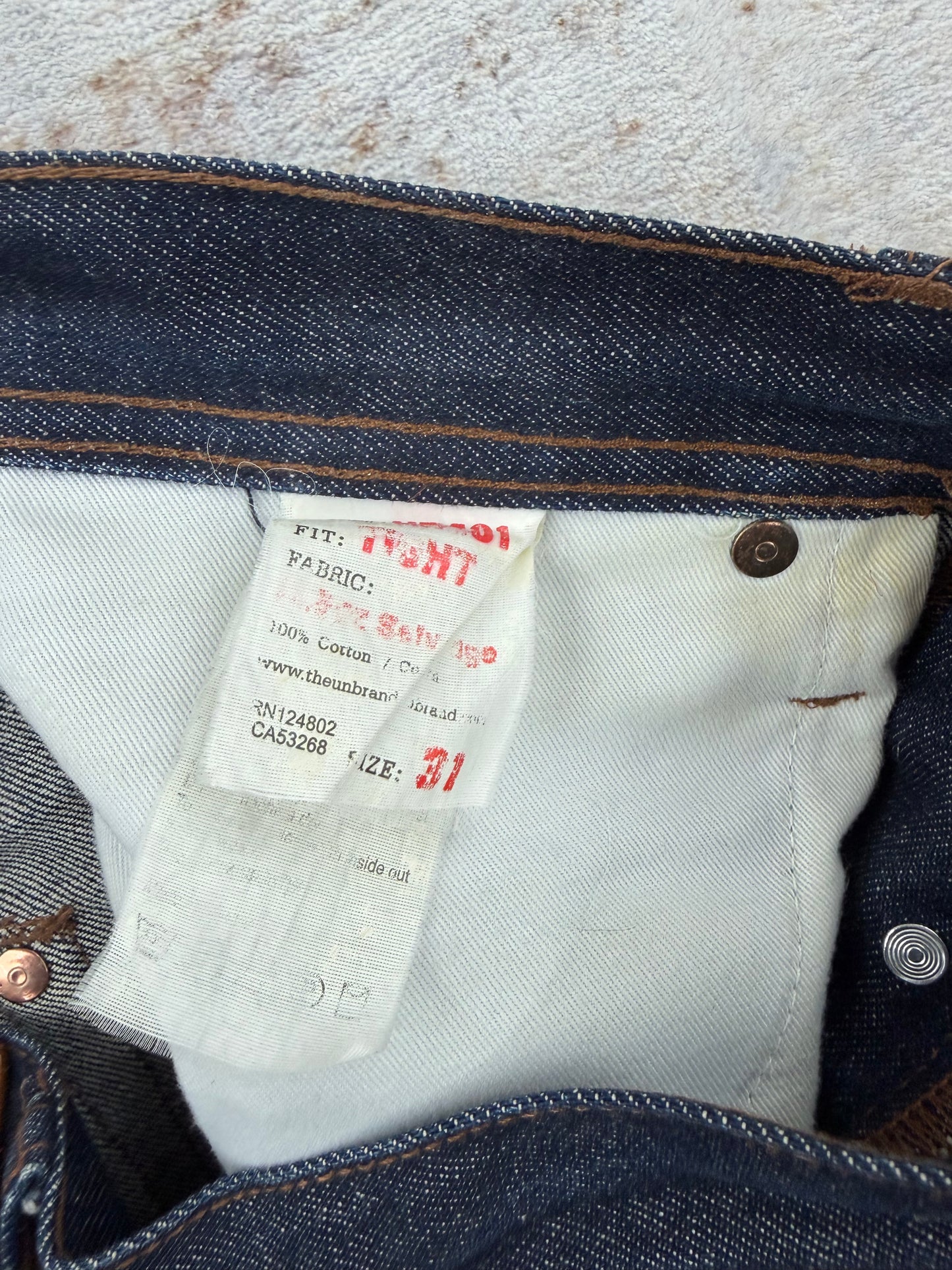 men’s vintage Dark wash slim fit jeans 31