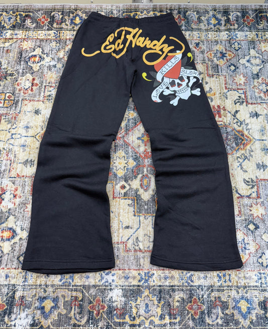 Y2k ED hardy sweatpants womens size ( S/XL ) USE