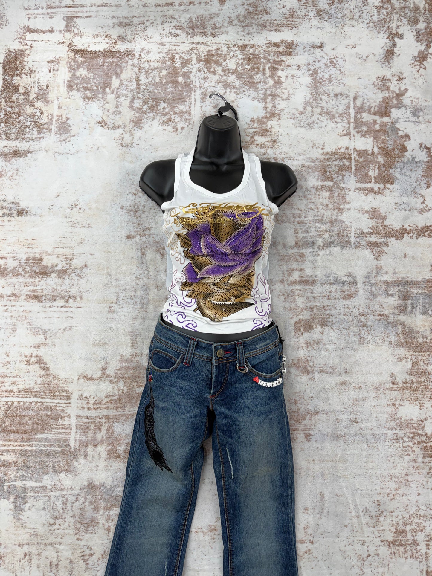 2000s Vintage Ed Hardy by Christian Audigier Tank Tops size L