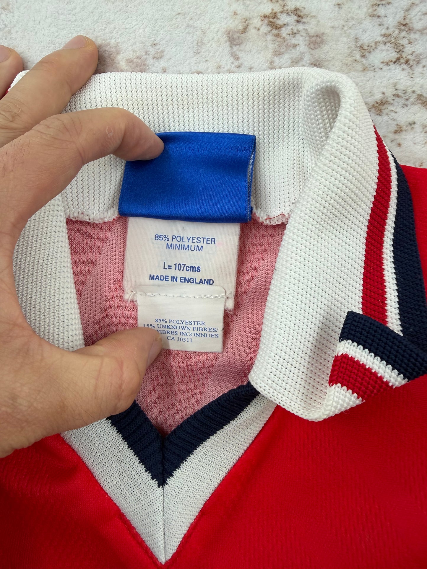 90s Vintage Umbro Soccer Jersey Red Size L