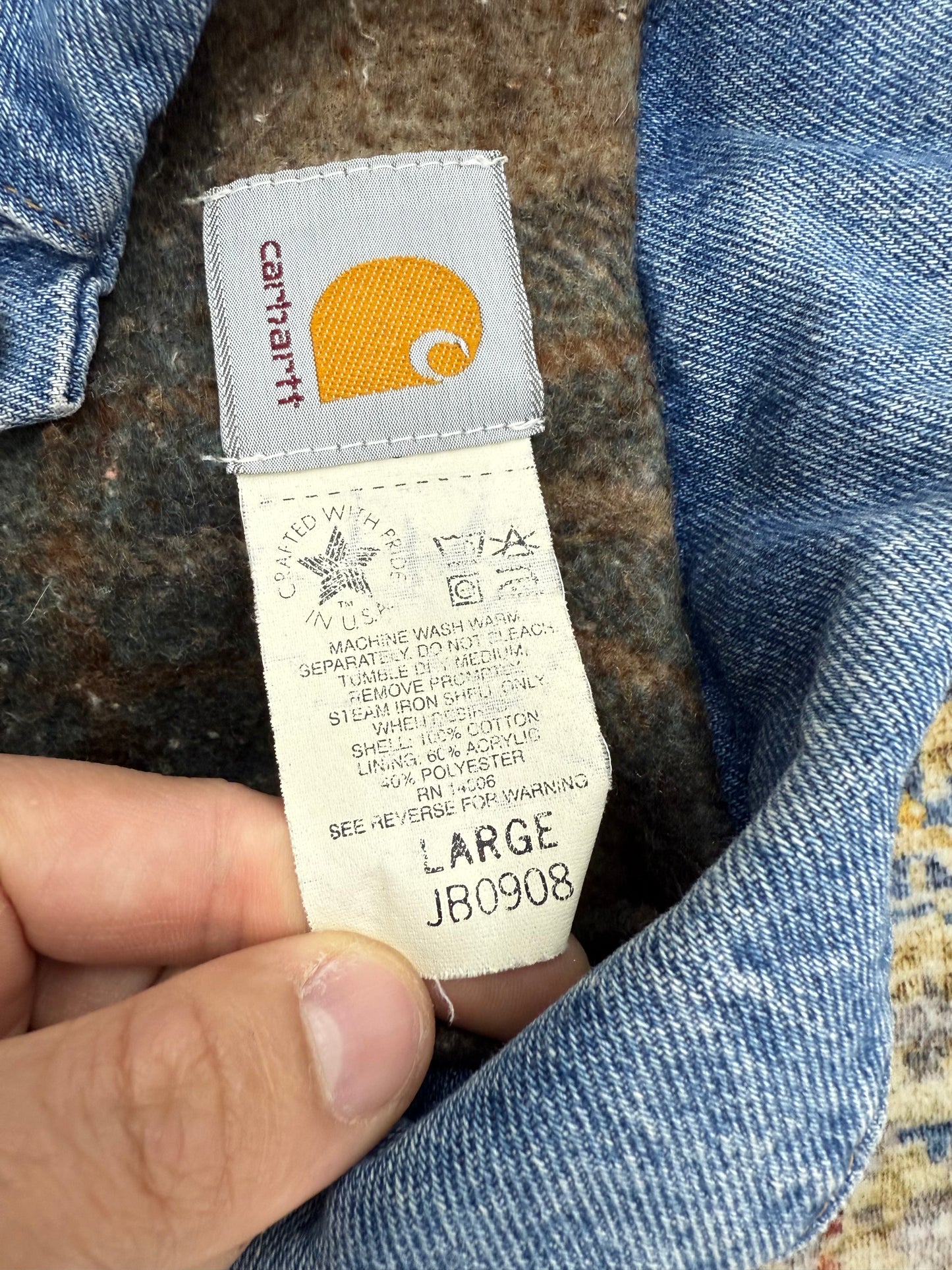 Vtg Carhartt Jacket Mens L