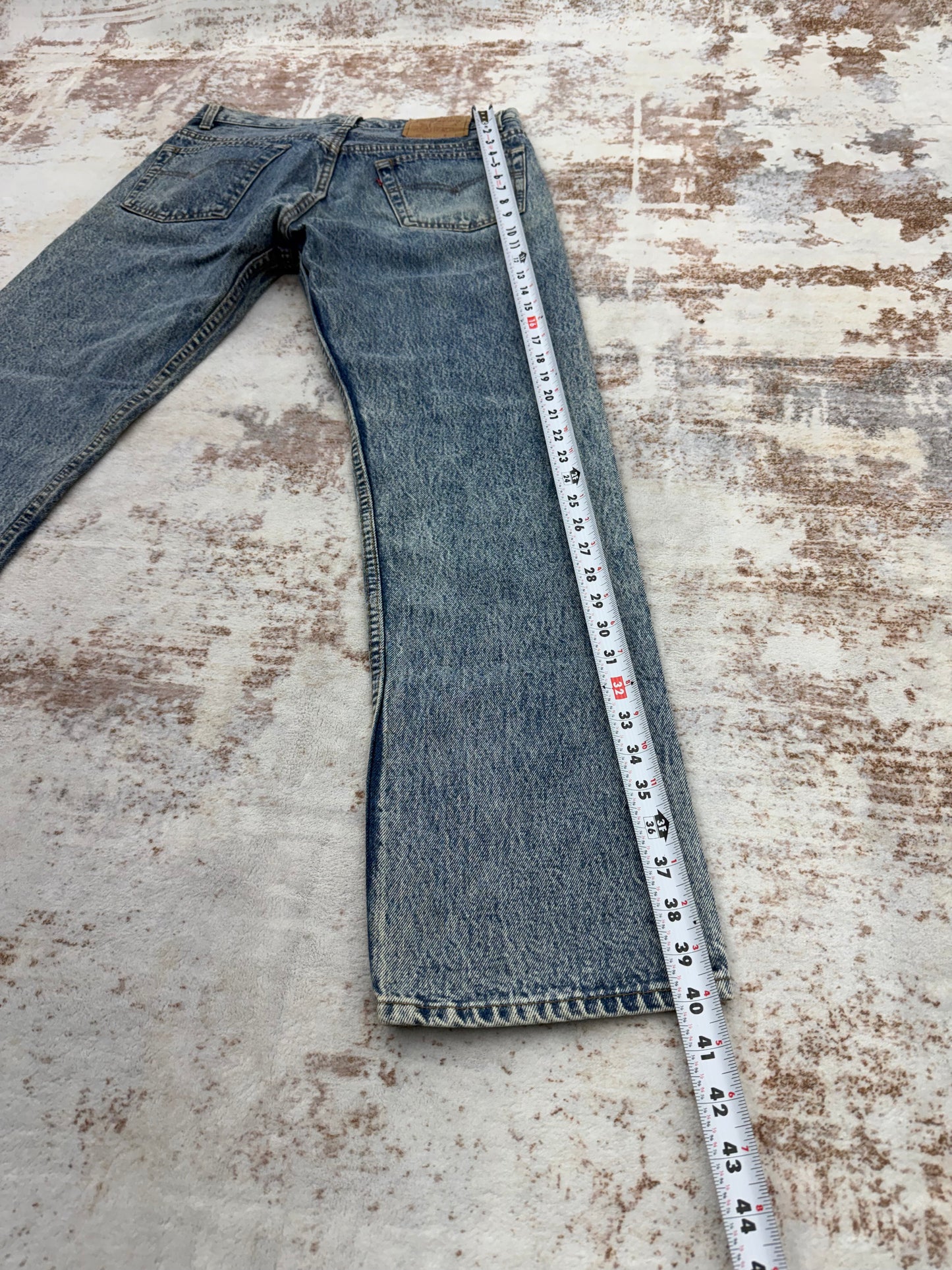 Men Vintage Levi’s 501 Acid Wash Denim Jeans Button Fly size 34x30