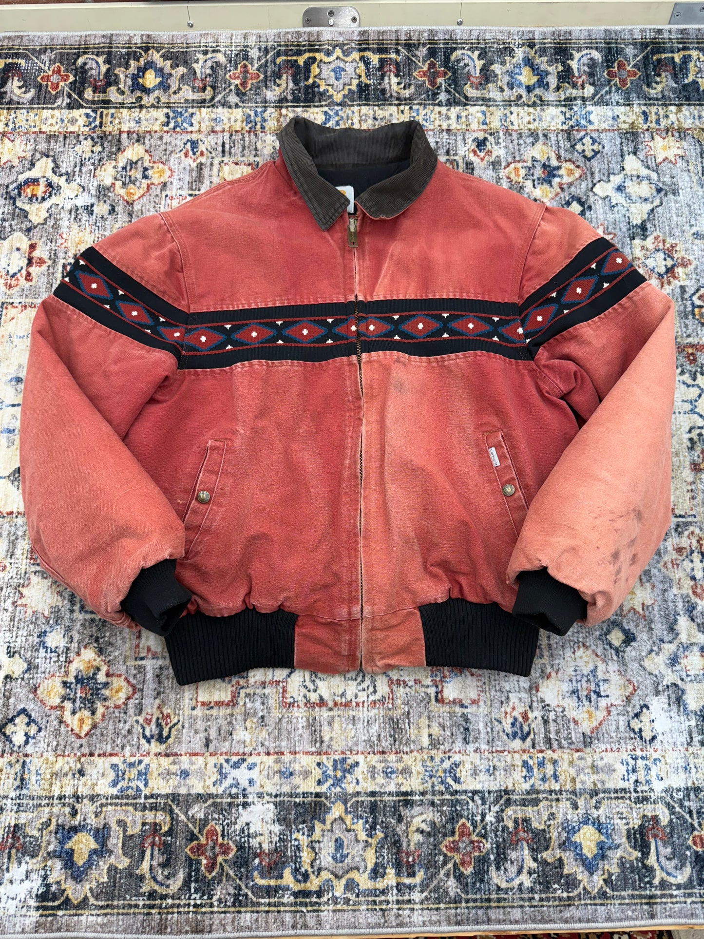 Vtg Carhartt   Jacket Mens M/L Aztec
