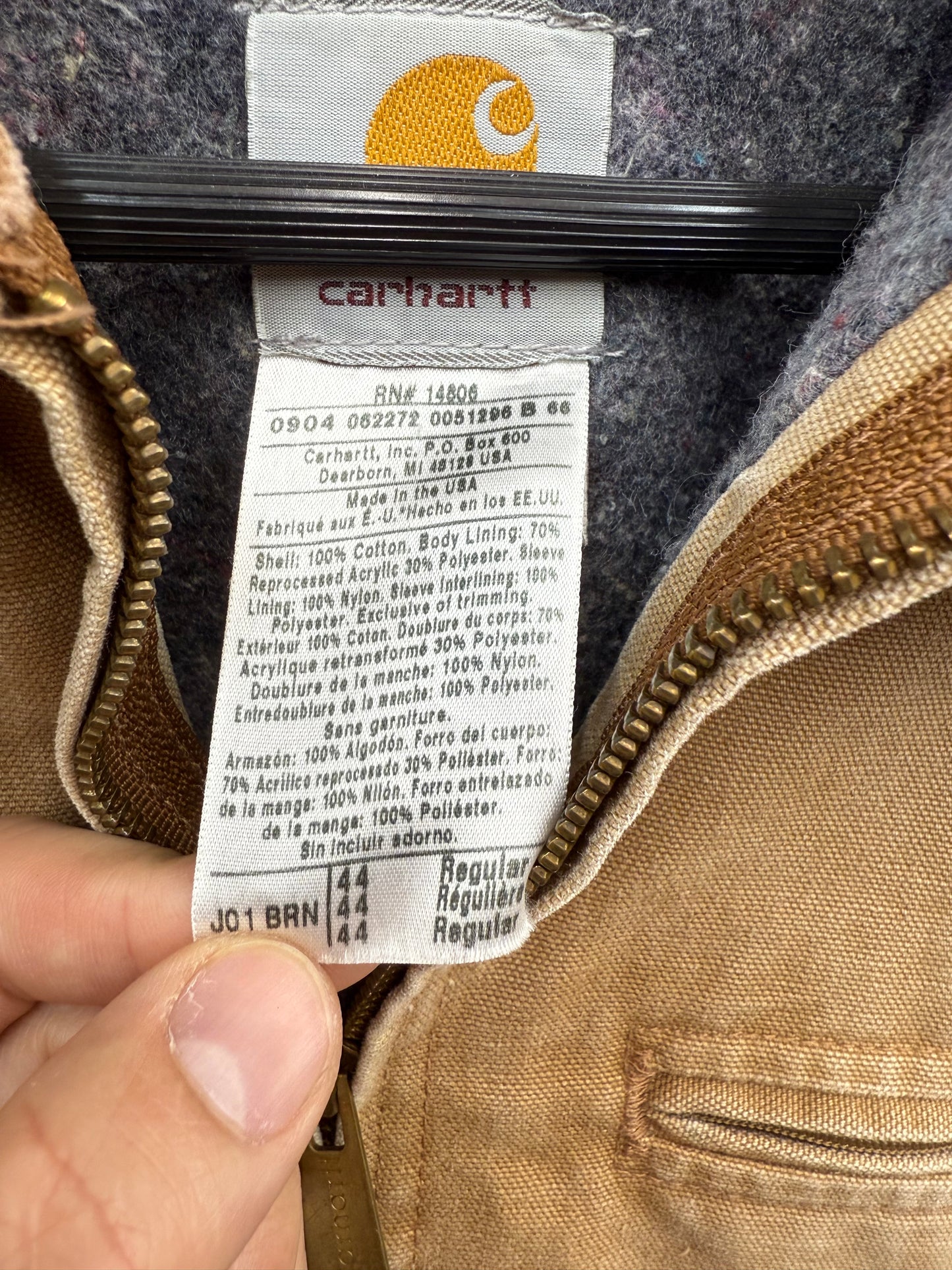 Vintage carhartt Detroit jacket size L