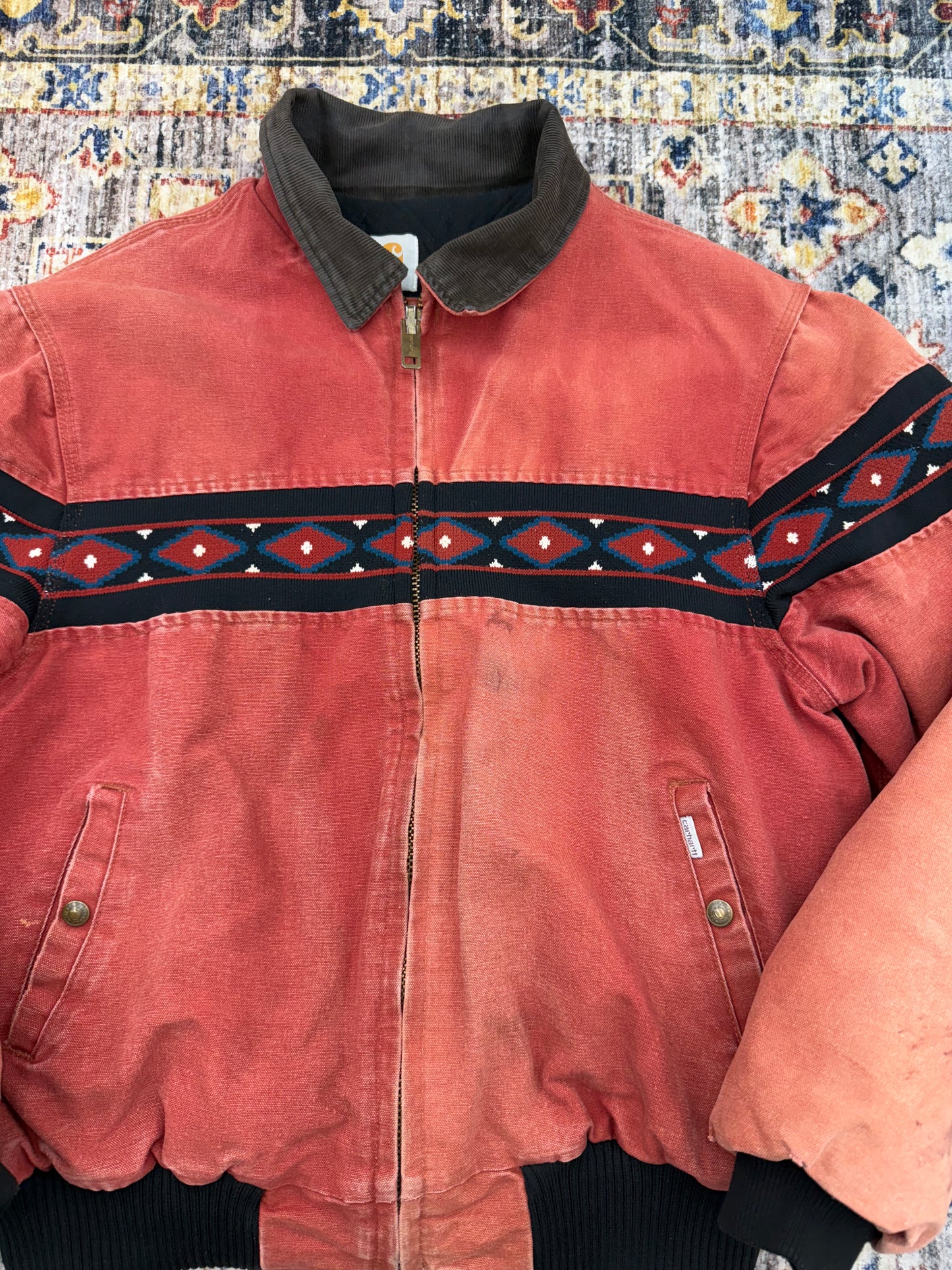 Vtg Carhartt   Jacket Mens M/L Aztec