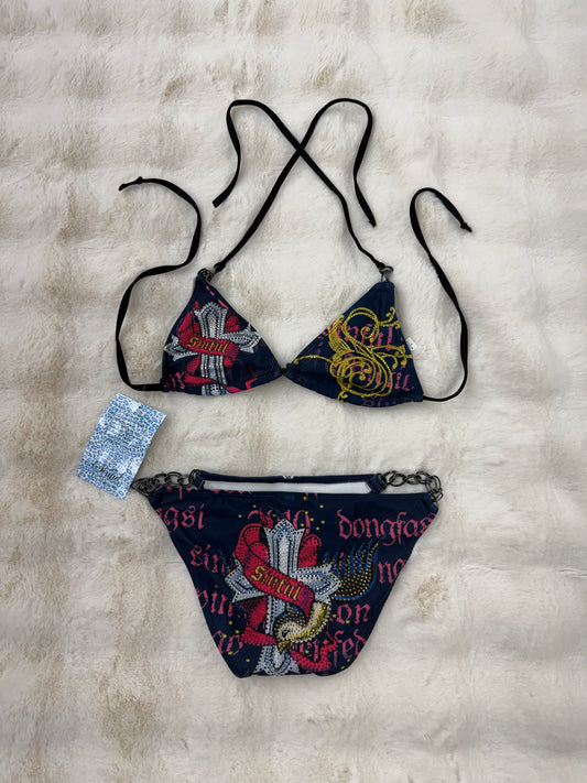( new) 🔥 vintage 2000s Sinful Y2K Bikini Set Size S/M