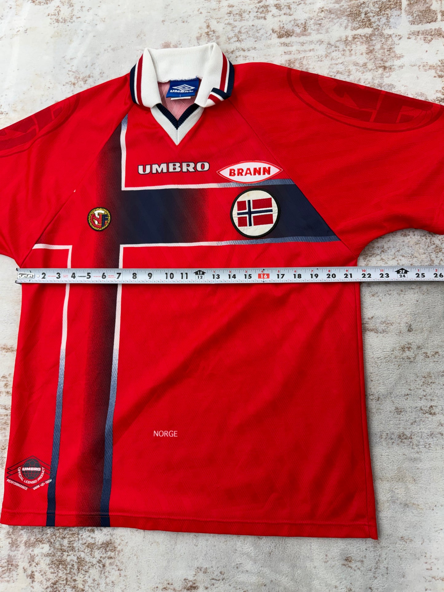 90s Vintage Umbro Soccer Jersey Red Size L