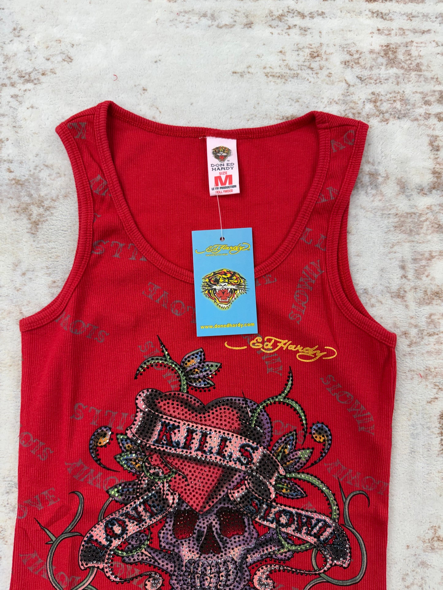 2000s Vintage Ed Hardy by Christian Audigier Tank Tops