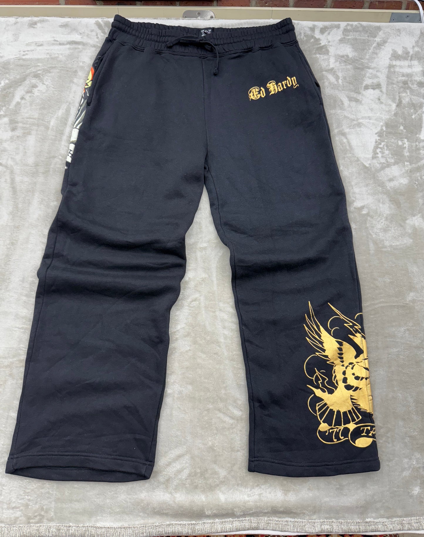 Y2k ED hardy sweatpants womens size ( XL ) USE