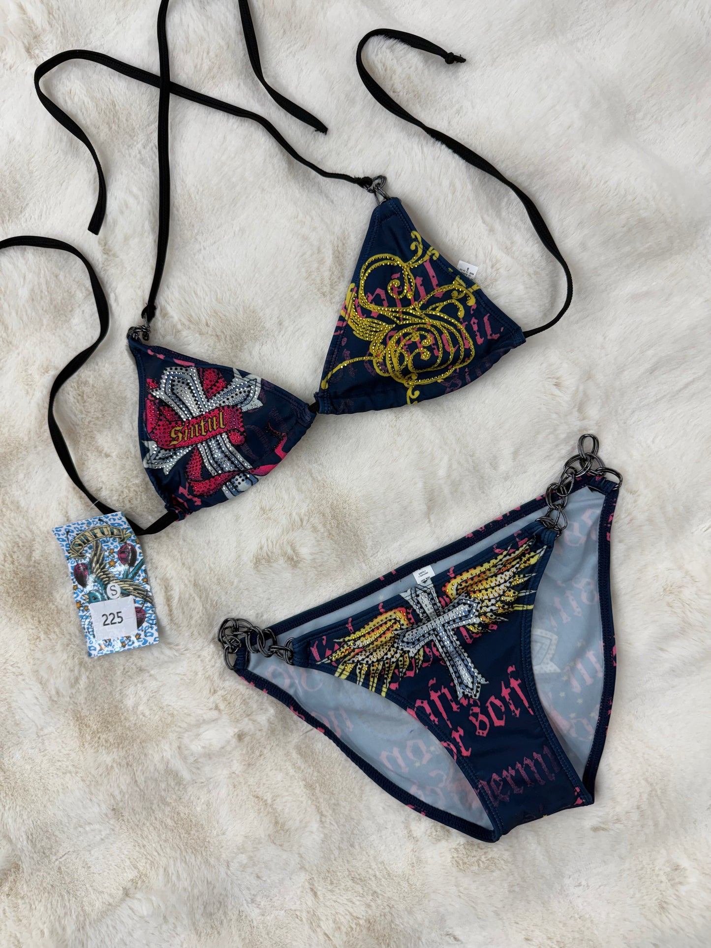 ( new) 🔥 vintage 2000s Sinful Y2K Bikini Set Size S/M