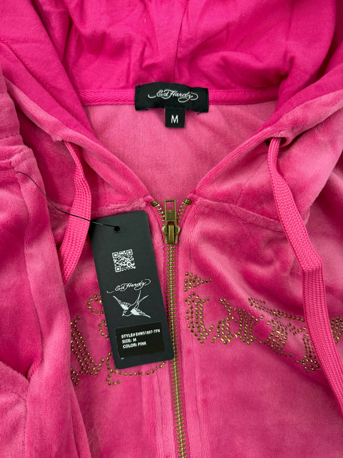 ❤️Ed Hardy Velour burgundy Tracksuit Set • Y2K Style • Size XS/M ( brand new)